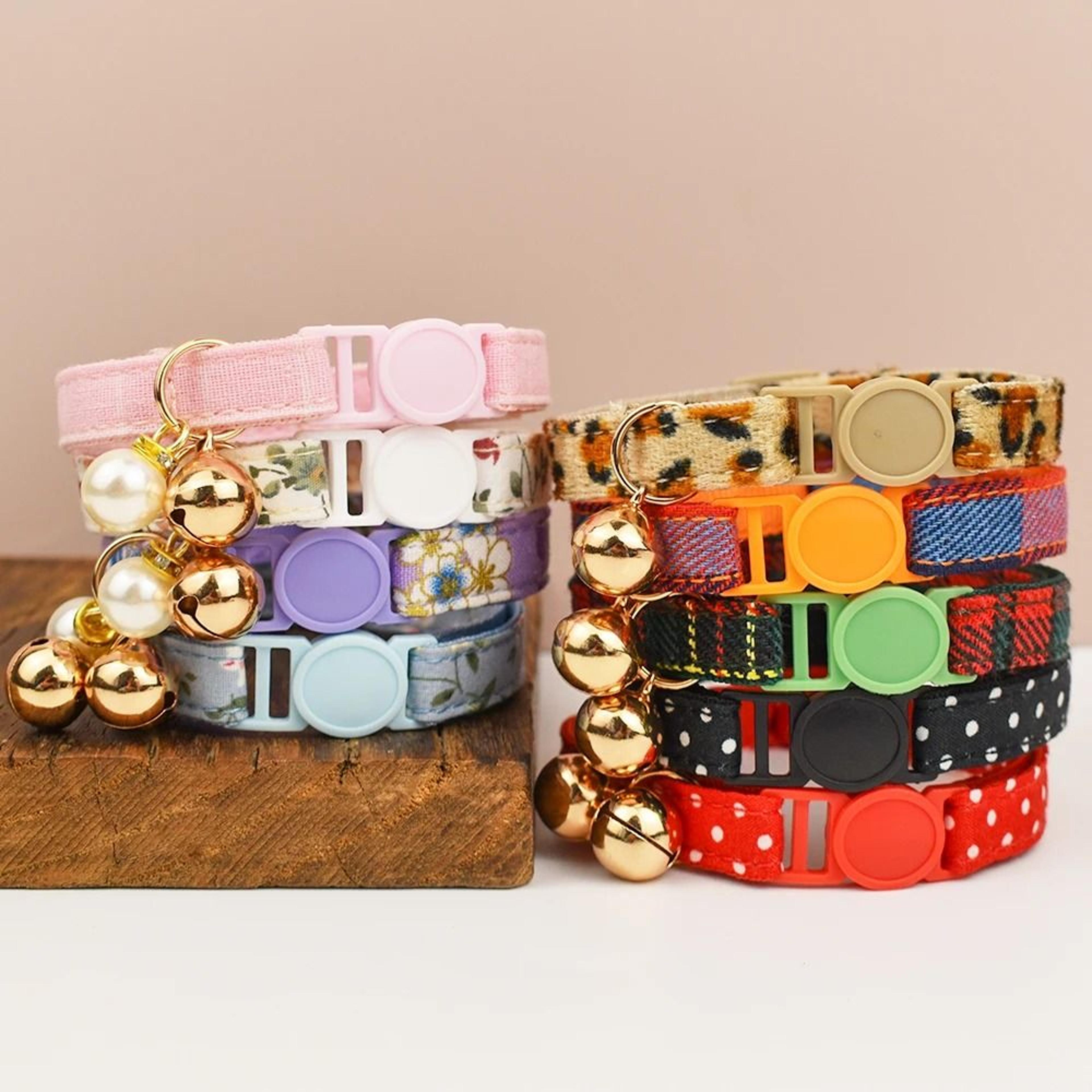 adjustable bowknot cat collar safety breakaway comfortable stylish collar for cats