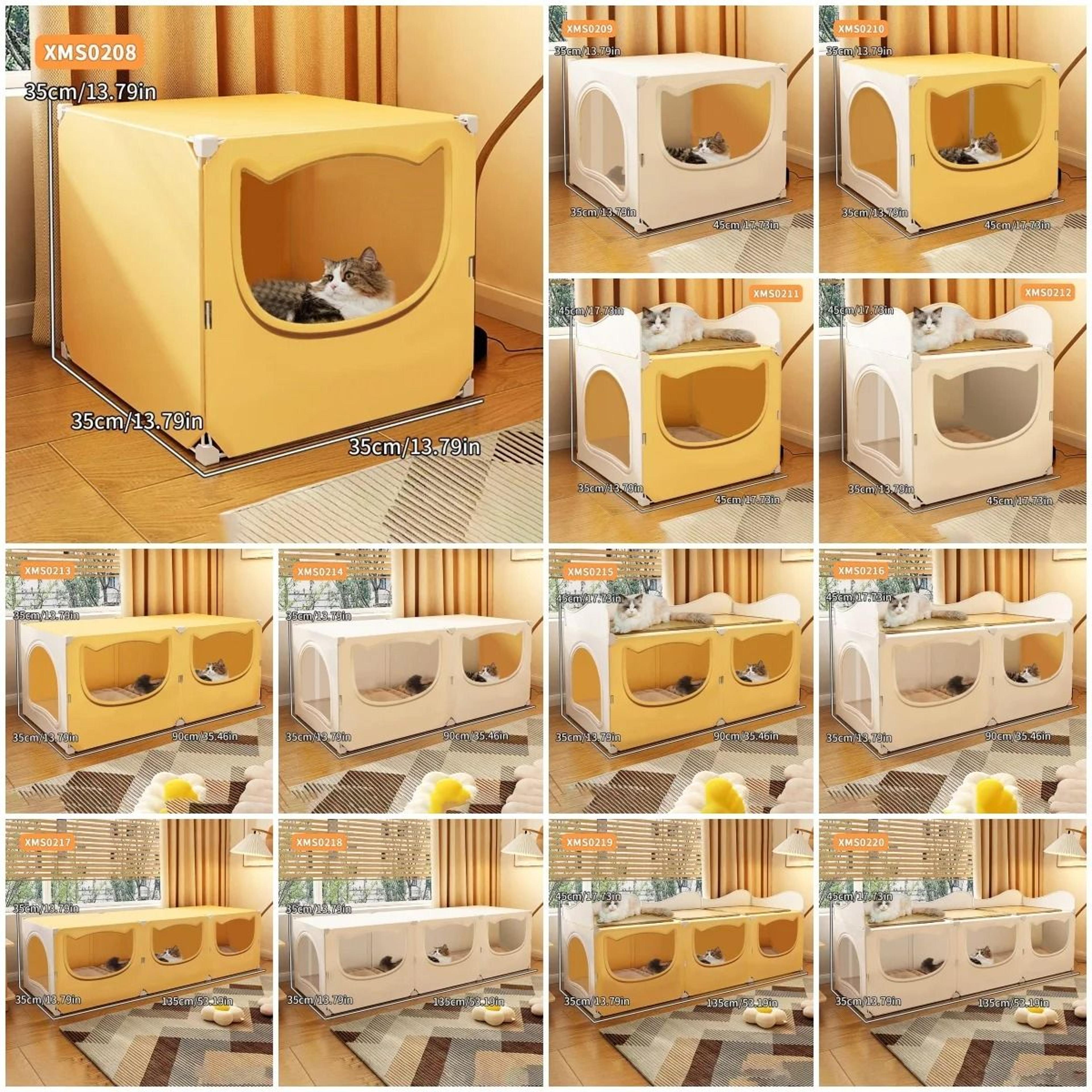 all season semi enclosed cat nest house large cooling bed
