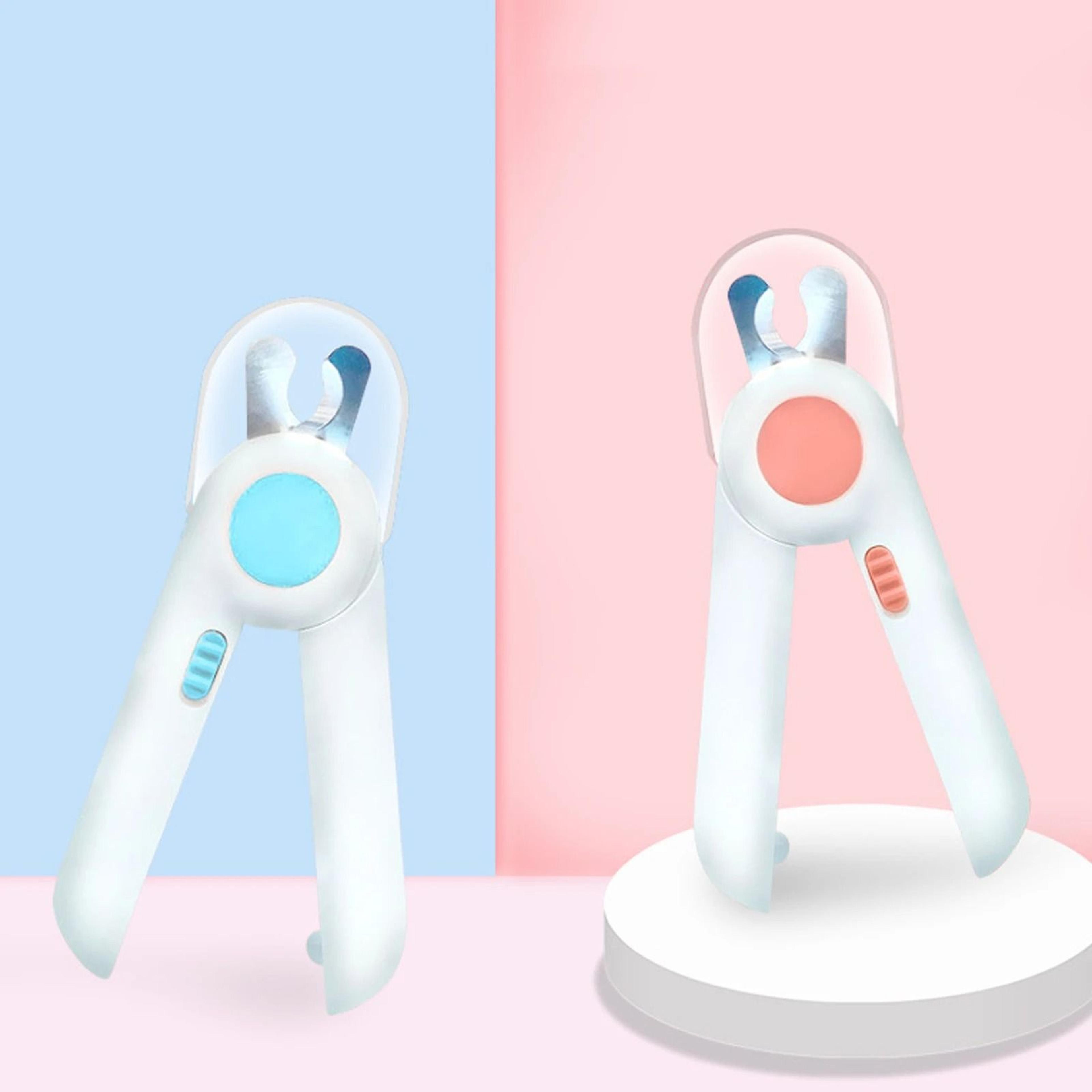 led pet nail clipper with file for cats dogs puppies and kittens