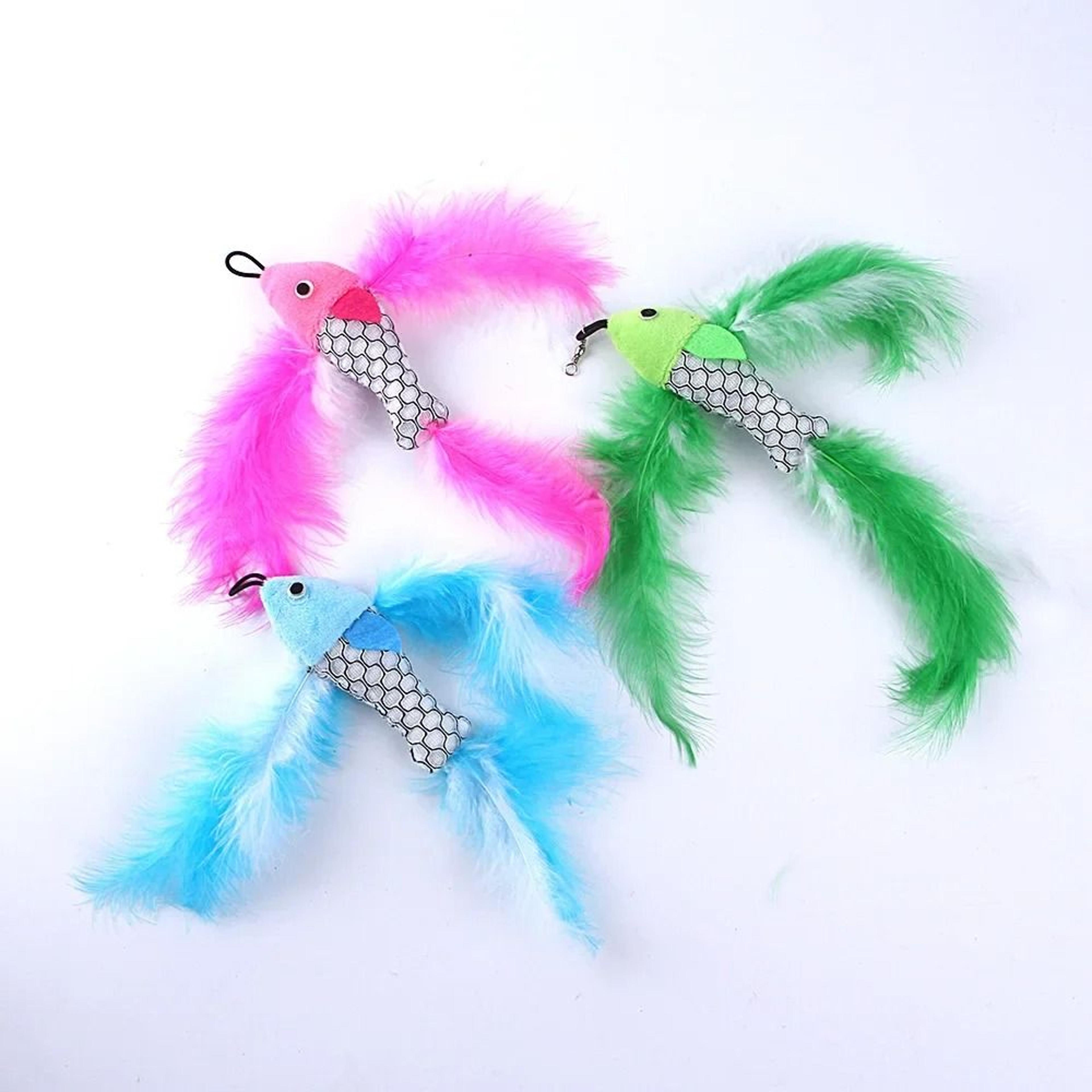 flying fish cat wand replacement head plush toy attachment