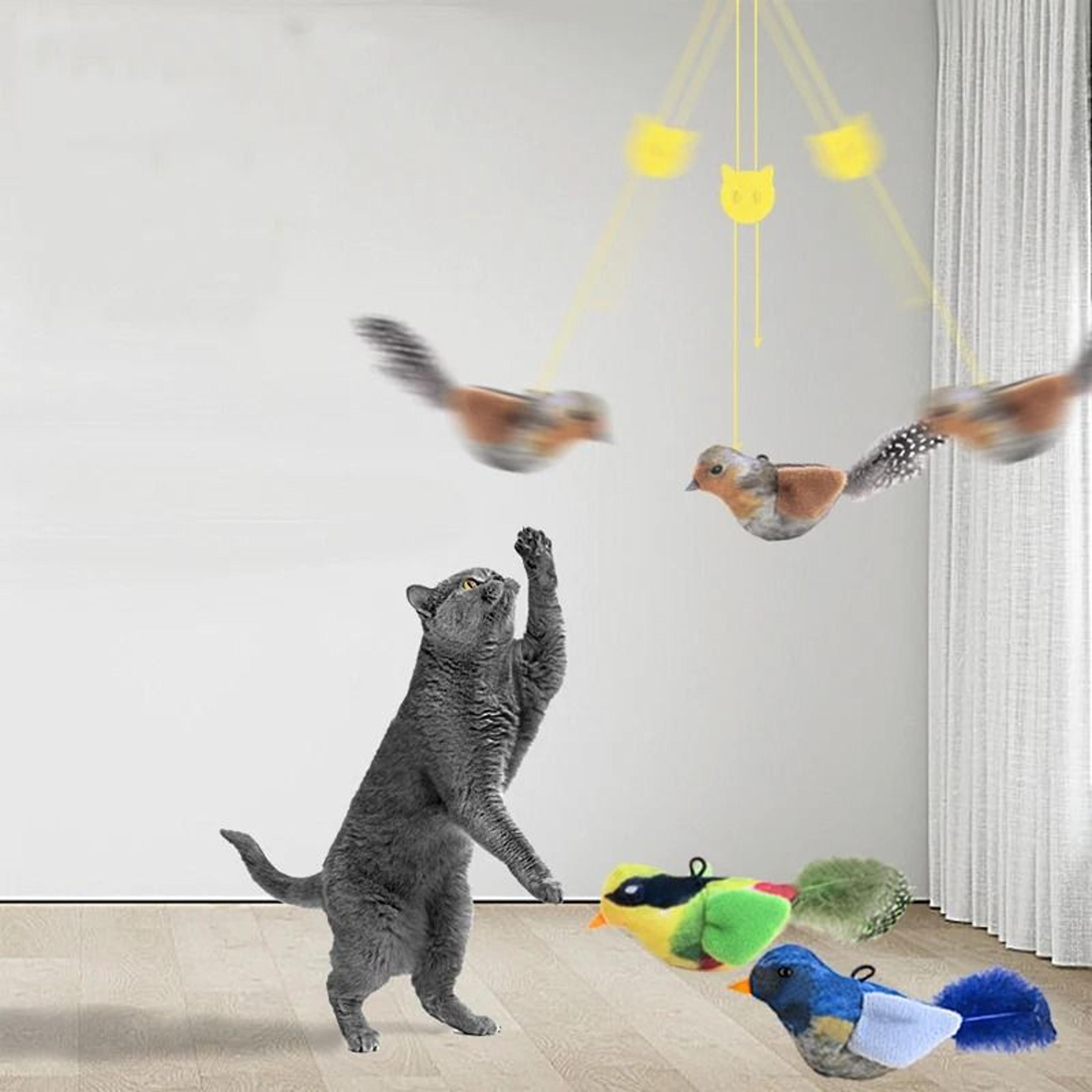 lifelike catnip bird cat toy with feather for kitten teasing and indoor play