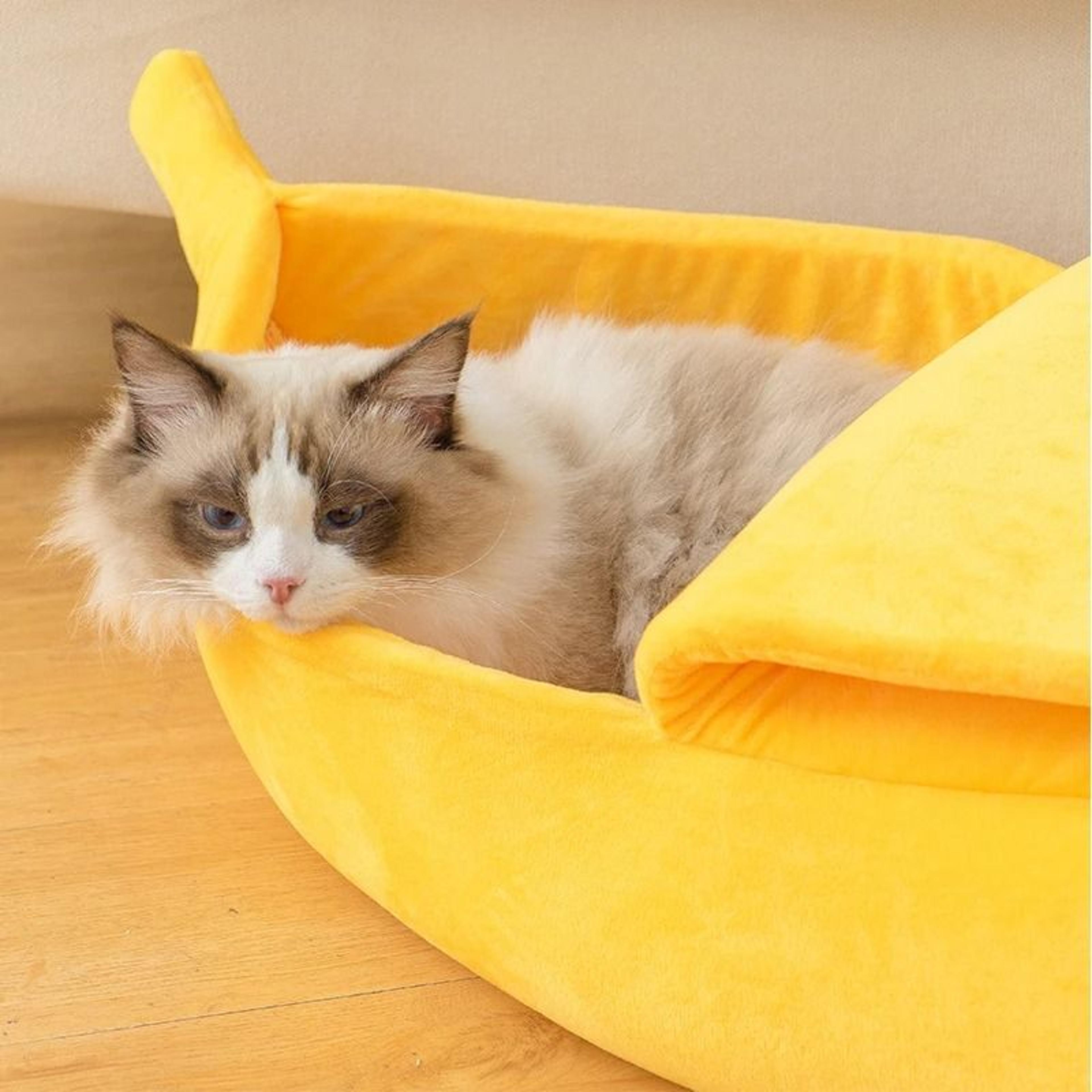 banana cat bed cozy portable pet house for cats puppies and small dogs