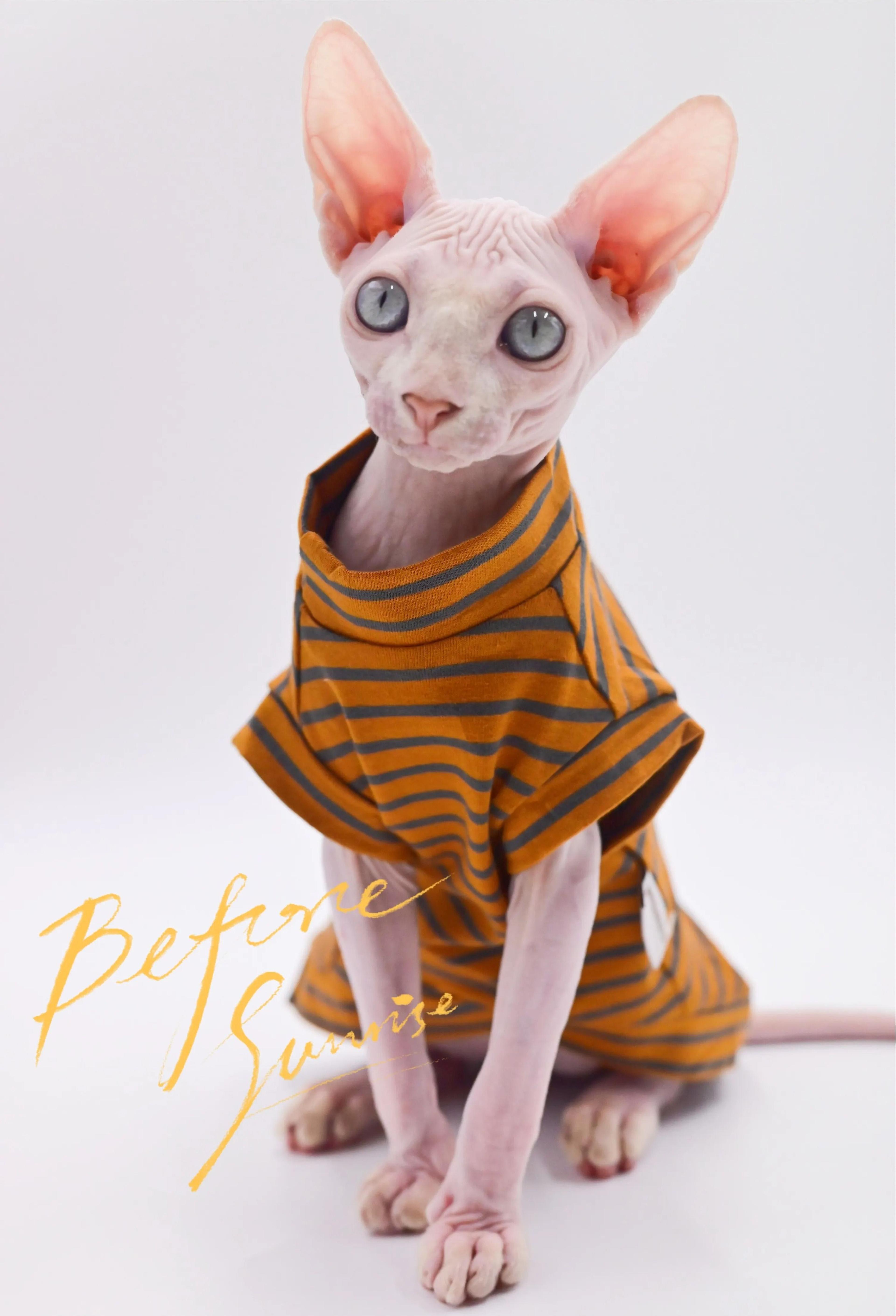 hairless cat clothes breathable cotton summer vest for sphynx devon rex and small pets