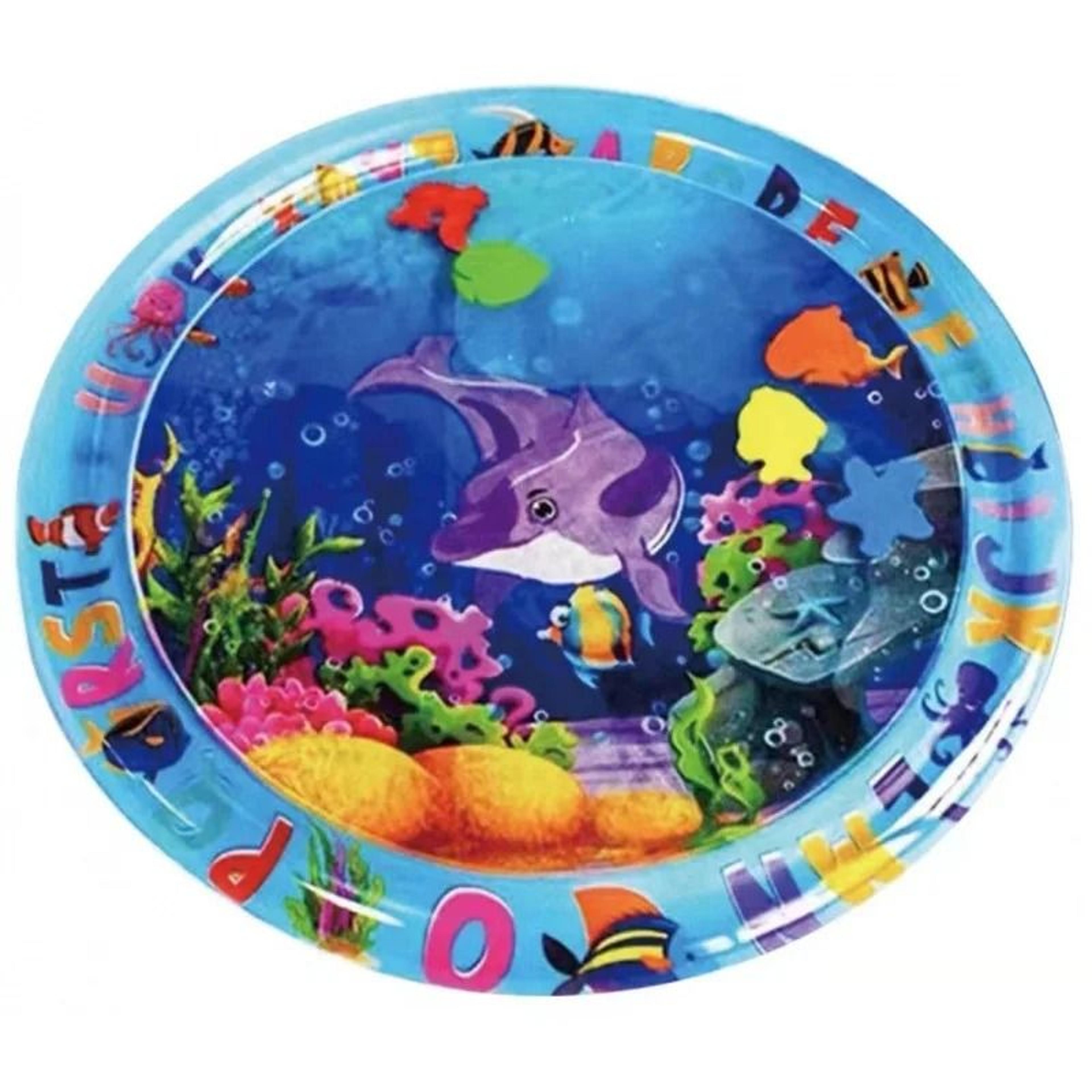 spill proof cat water mat with floating fish for indoor boredom relief and playtime fun