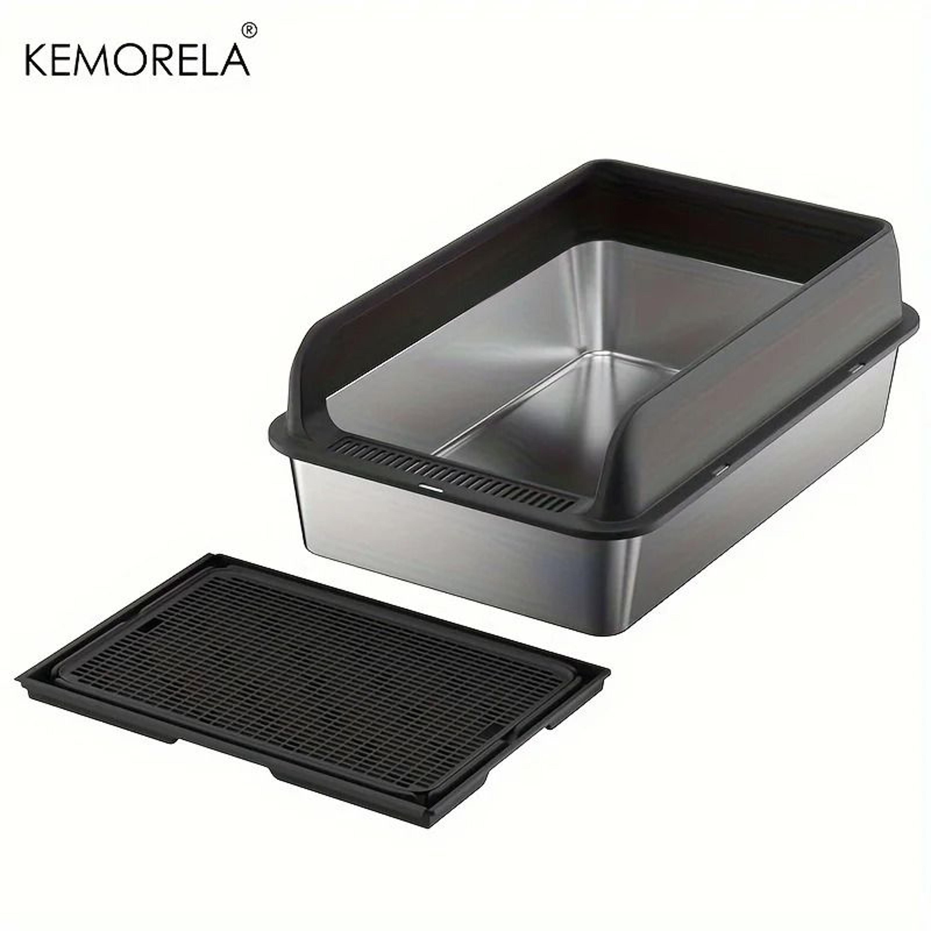 extra large stainless steel cat litter box with lid