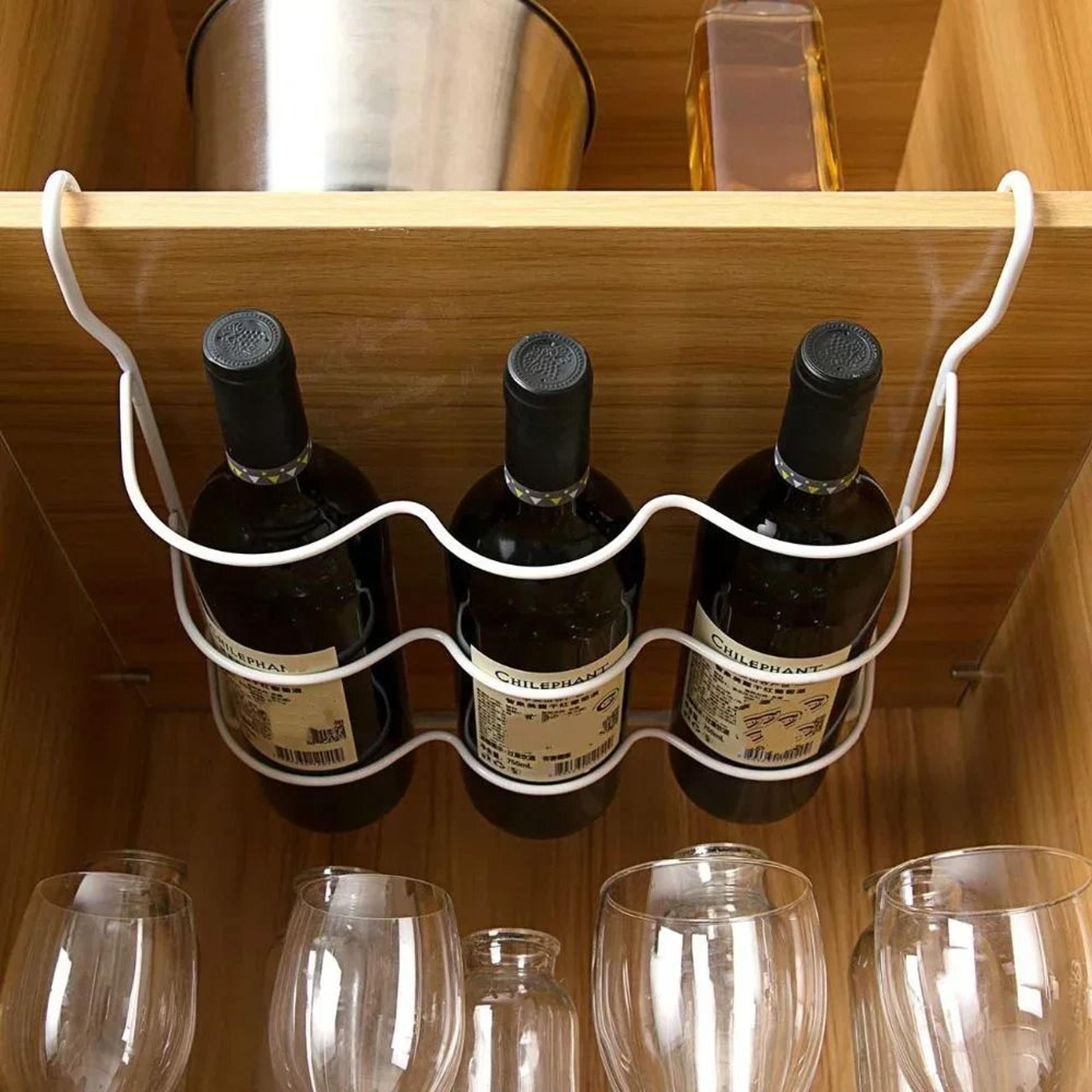 refrigerator bottle holder rack for beer wine drinks and kitchen shelf storage