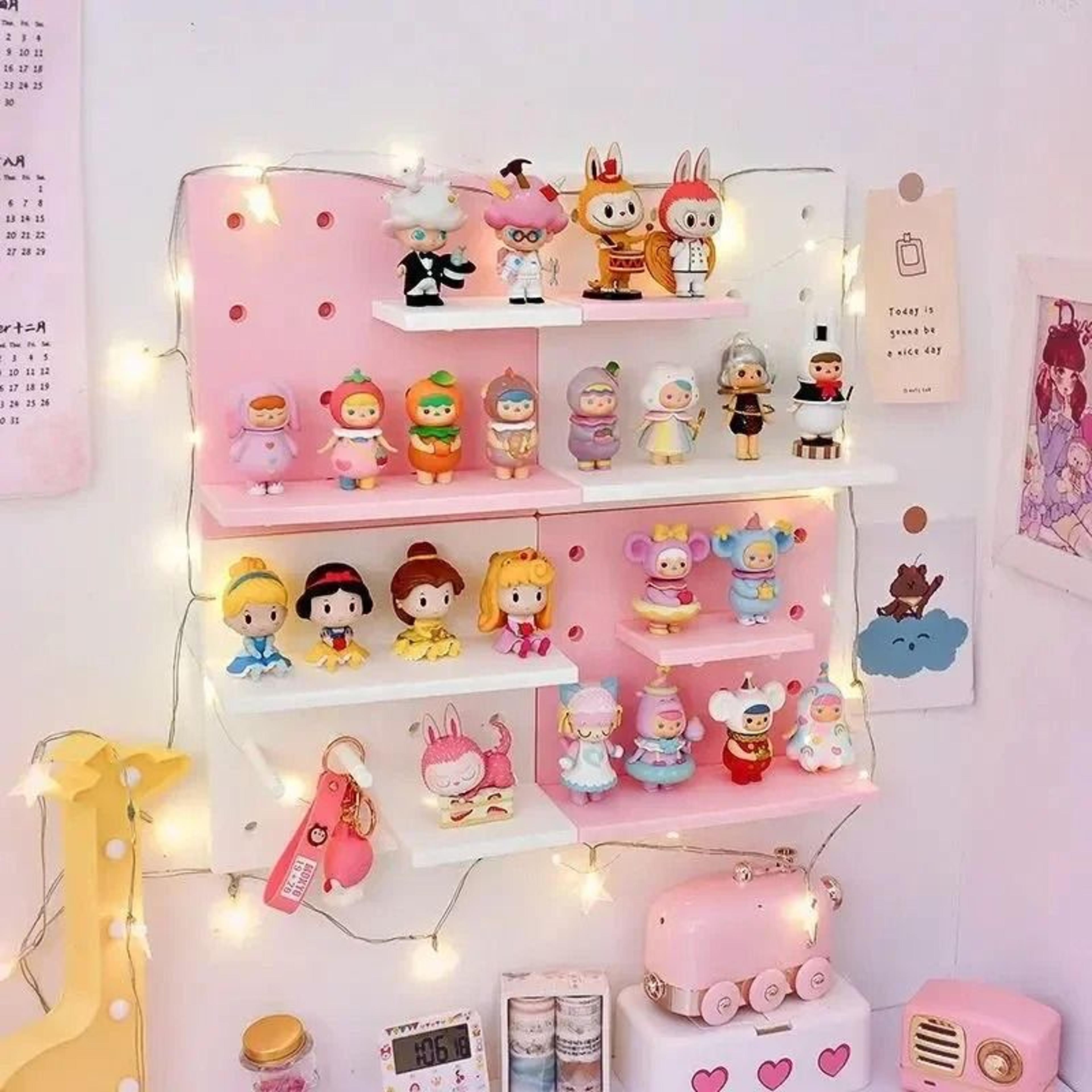 decorative pegboard wall shelf for kitchen bedroom storage and home decor display