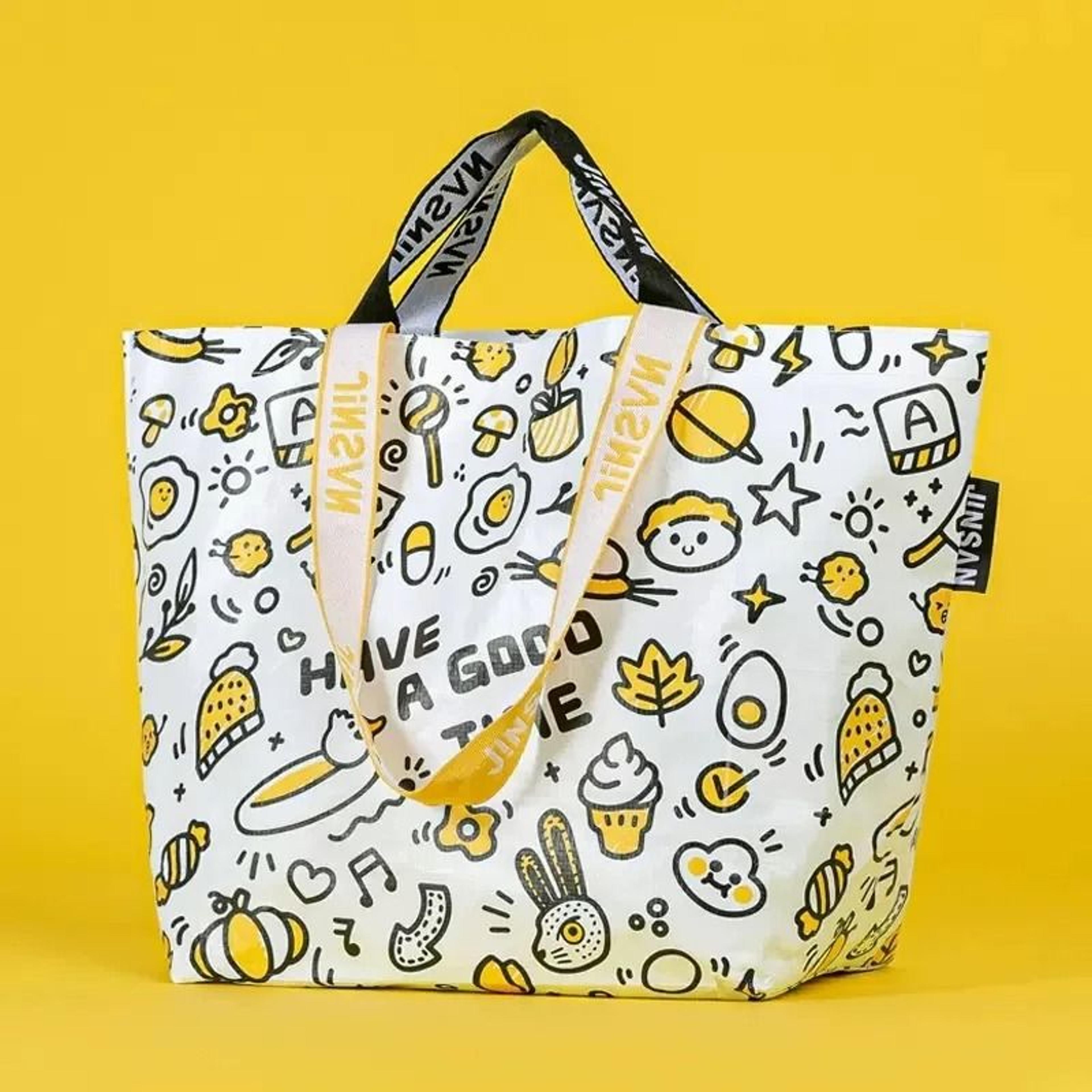 foldable large capacity shopping shoulder bag for groceries travel parties and kitchen storage