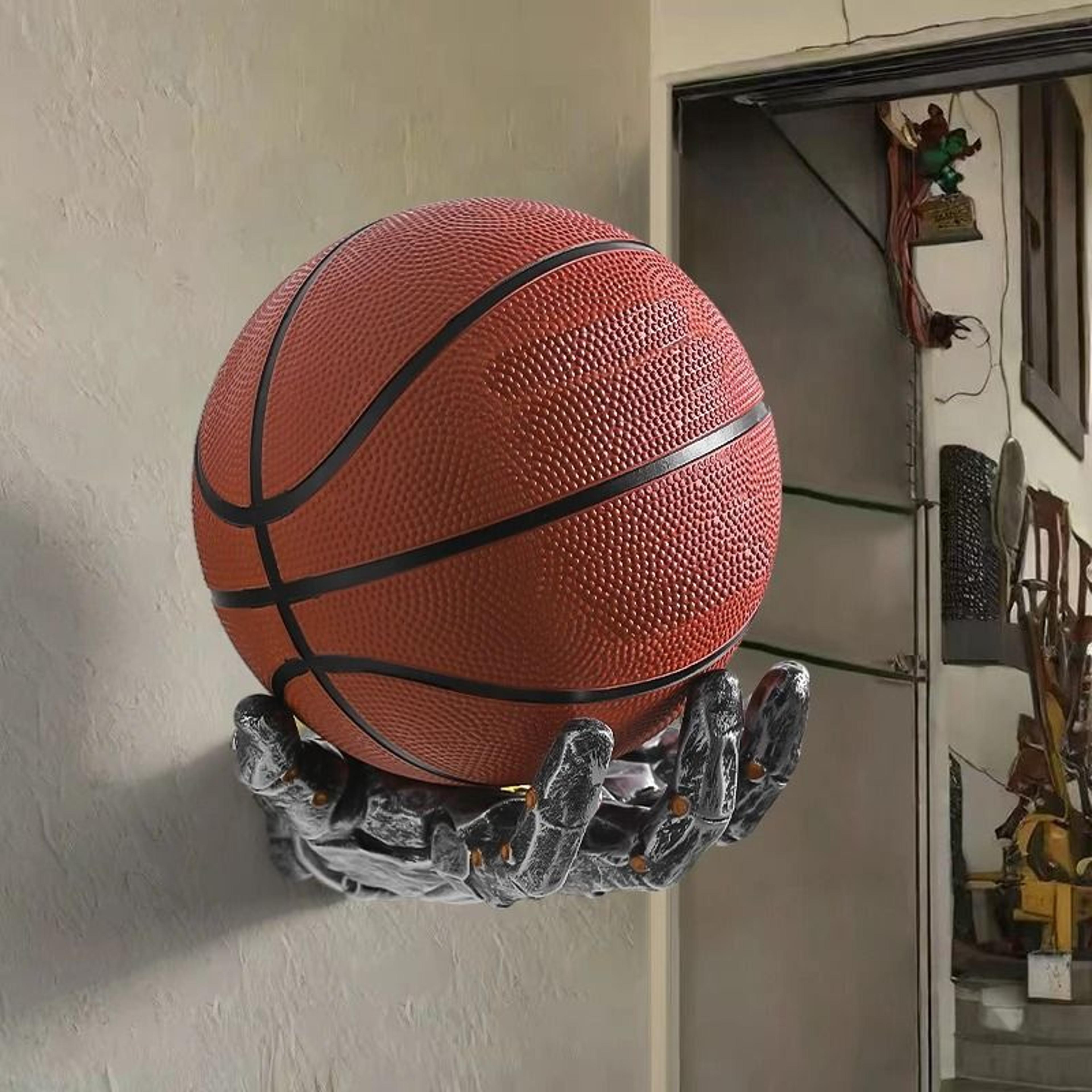 robotic arm basketball storage rack wall mounted ball holder