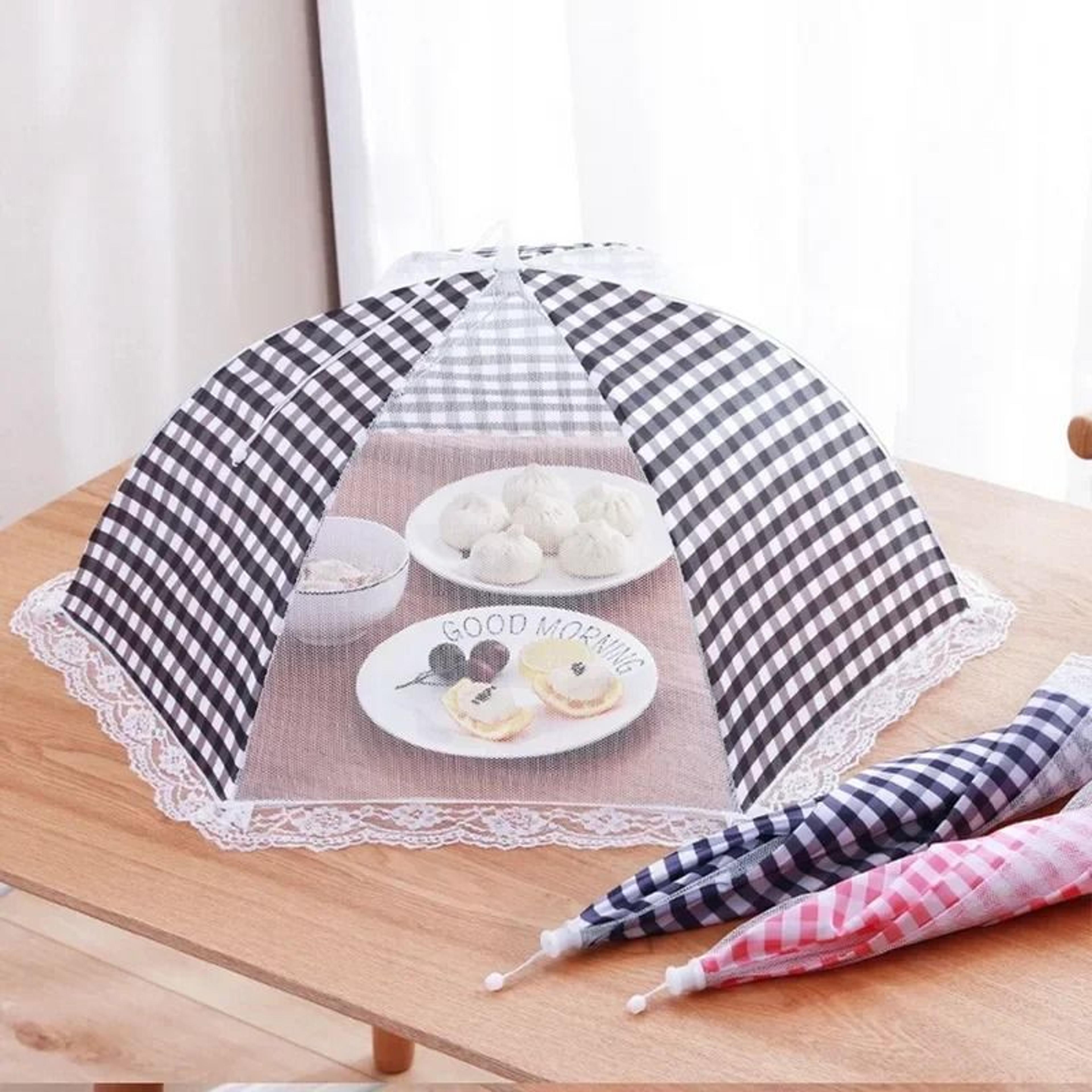 umbrella food cover foldable mesh meal protector