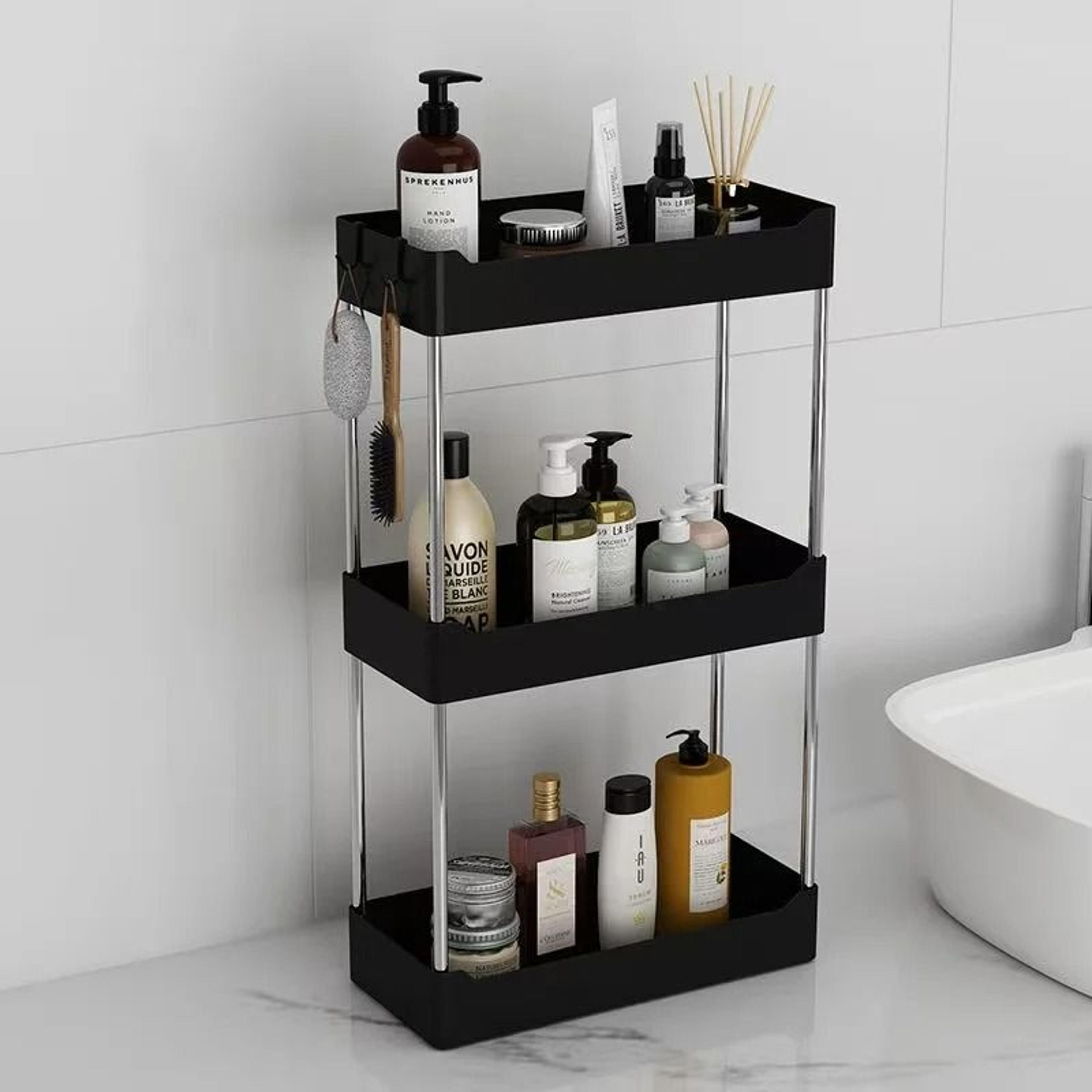 3 tier rolling storage cart for bathroom kitchen and office