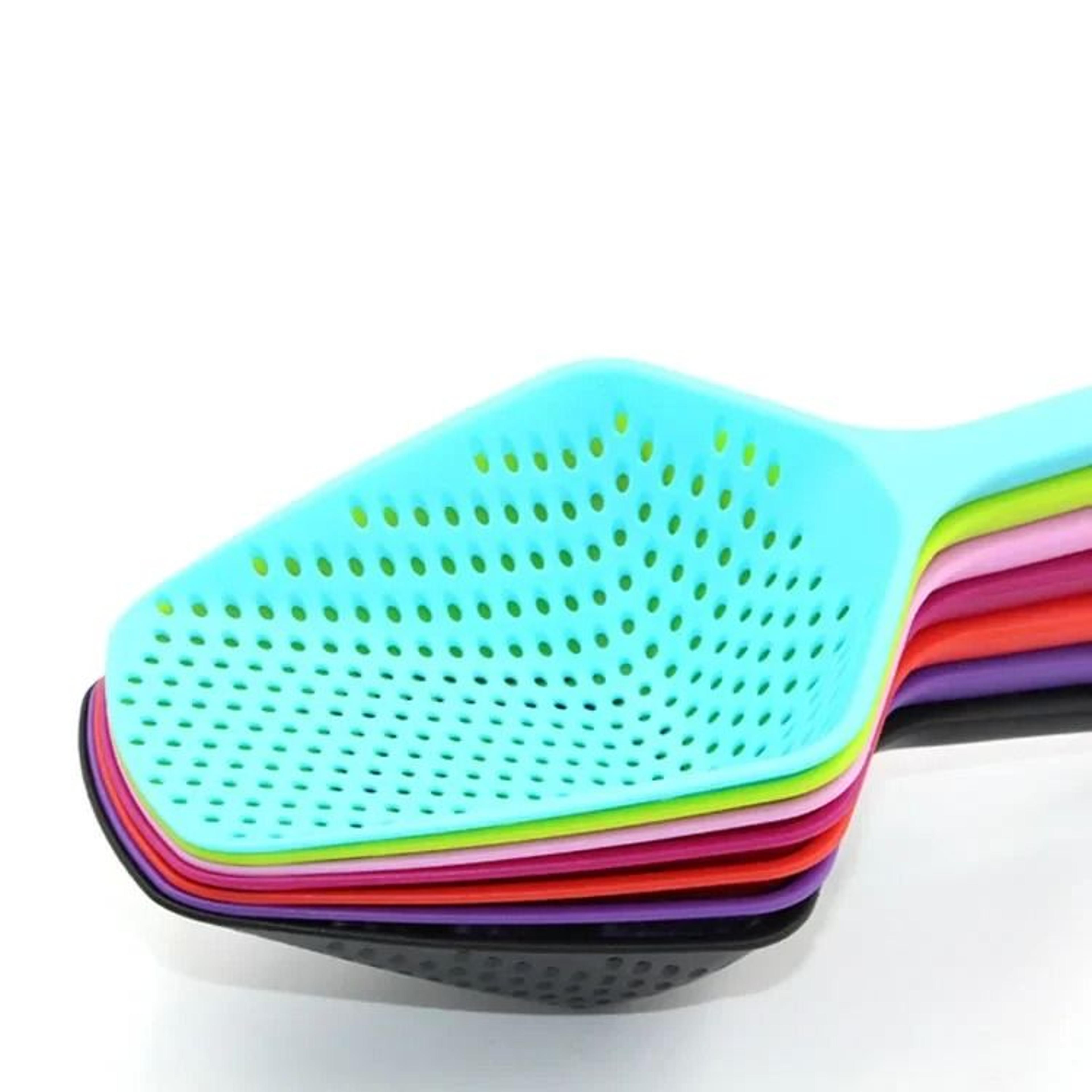 silicone slotted spoon strainer for cooking and draining