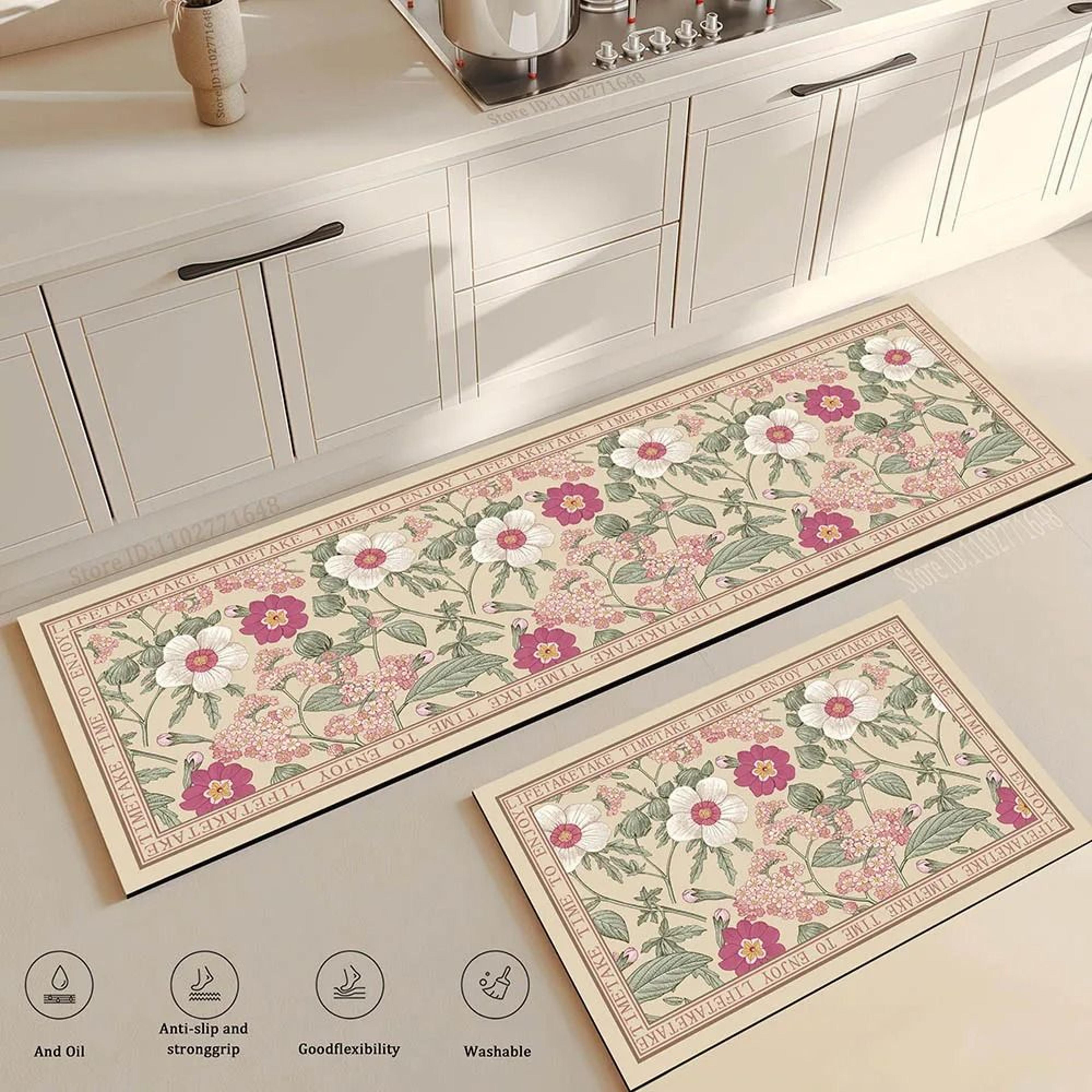 green anti fatigue kitchen floor mat non slip washable rug