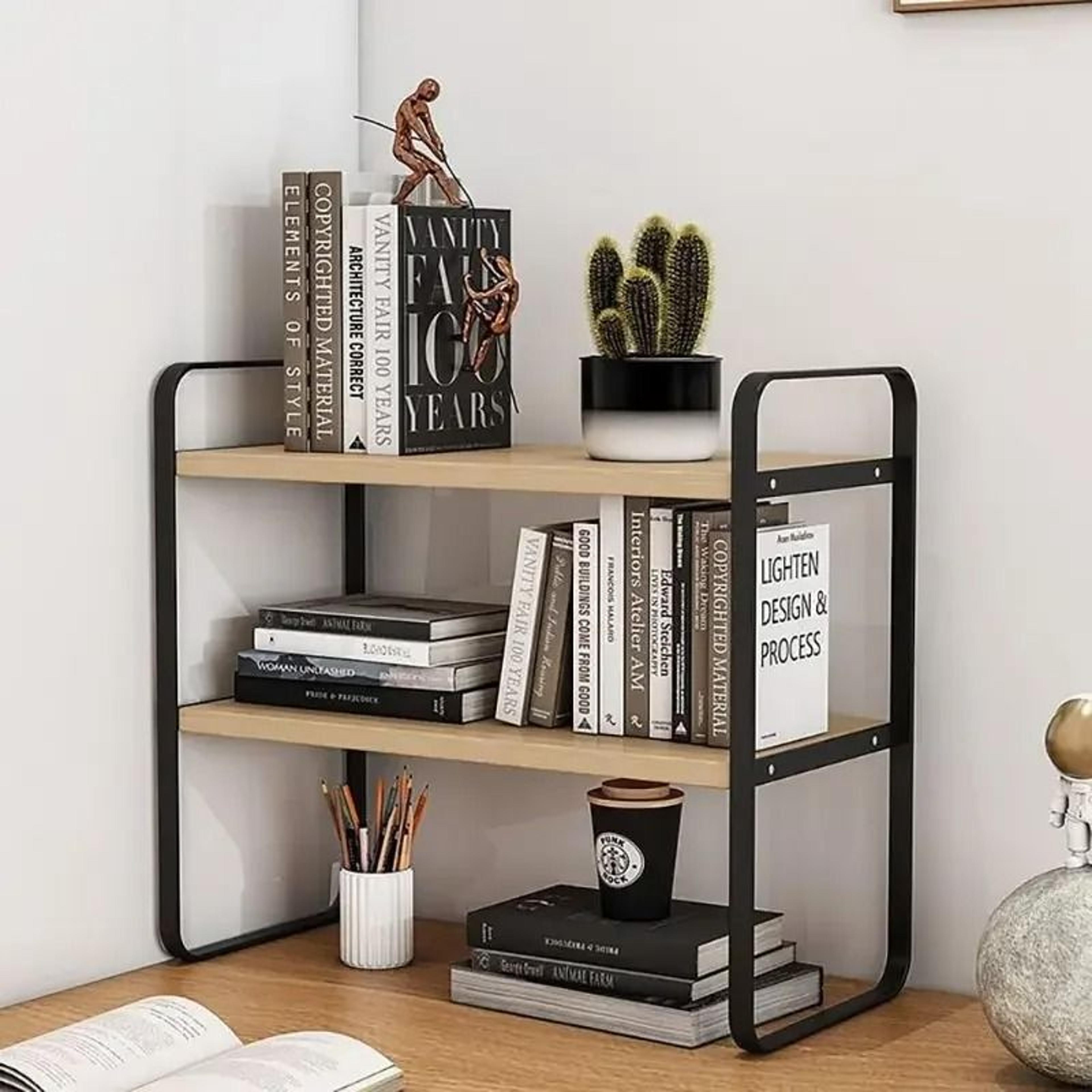 iron desk storage rack for office supplies and books