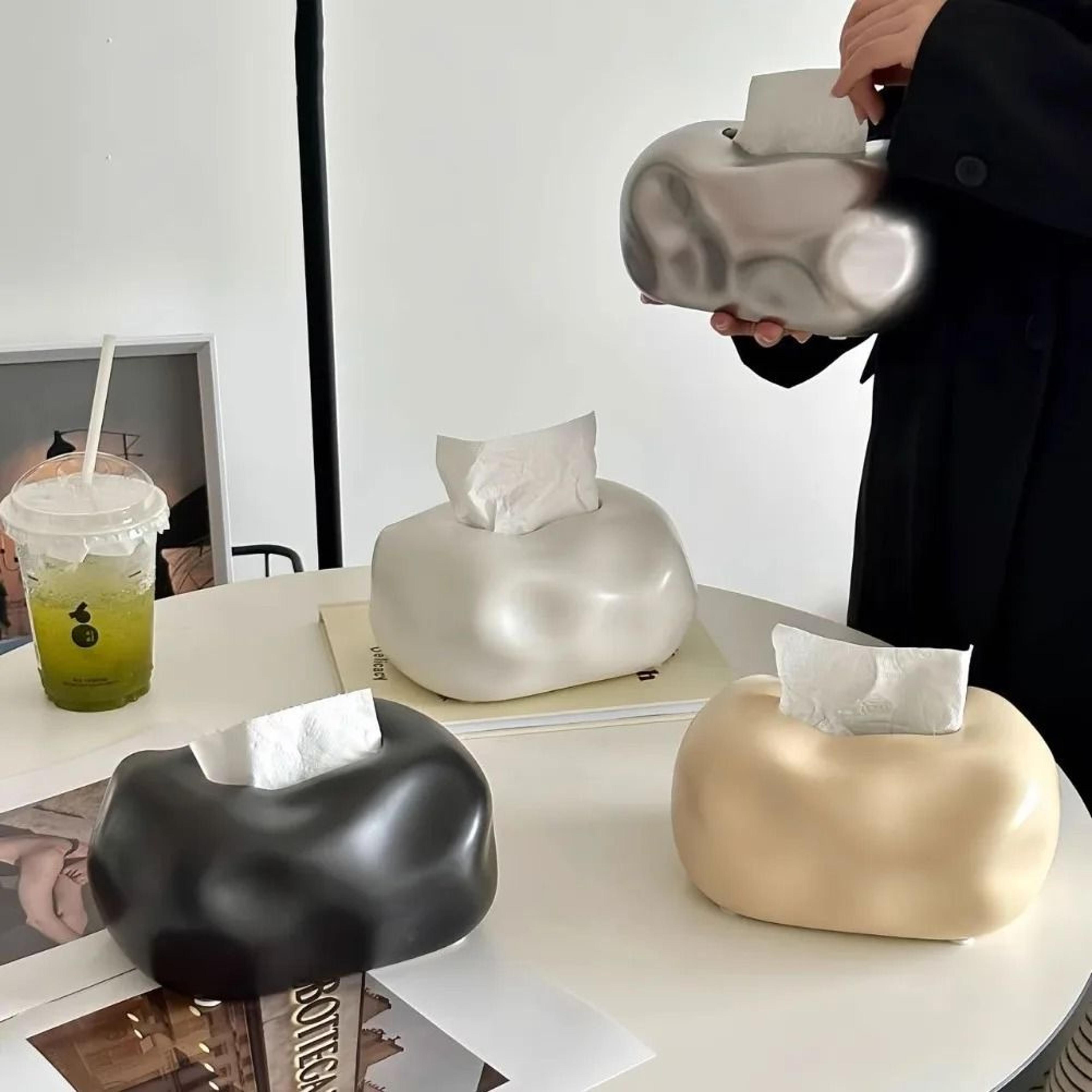 nordic ceramic tissue box cover and napkin holder