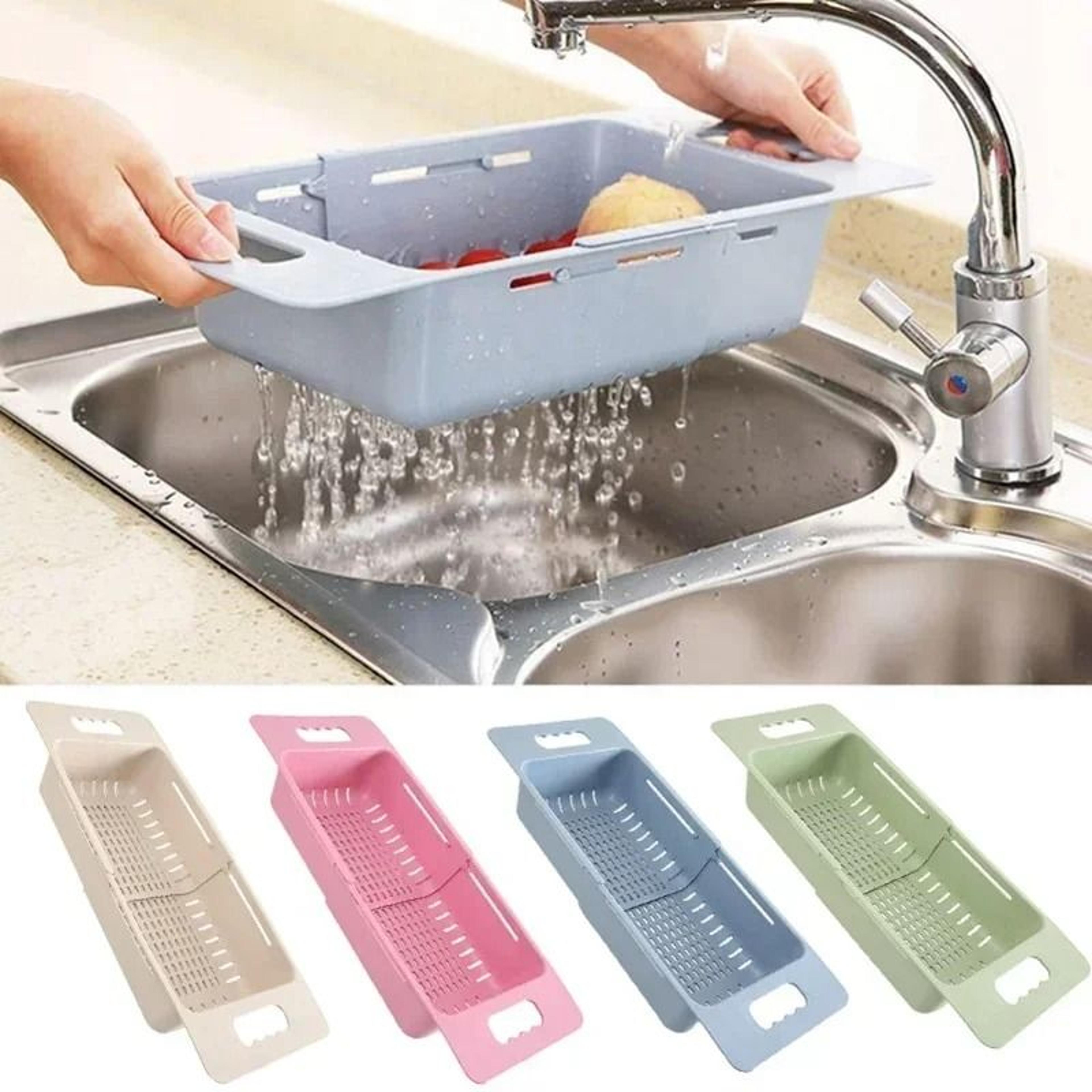 adjustable sink drain basket for dishes fruits and vegetables