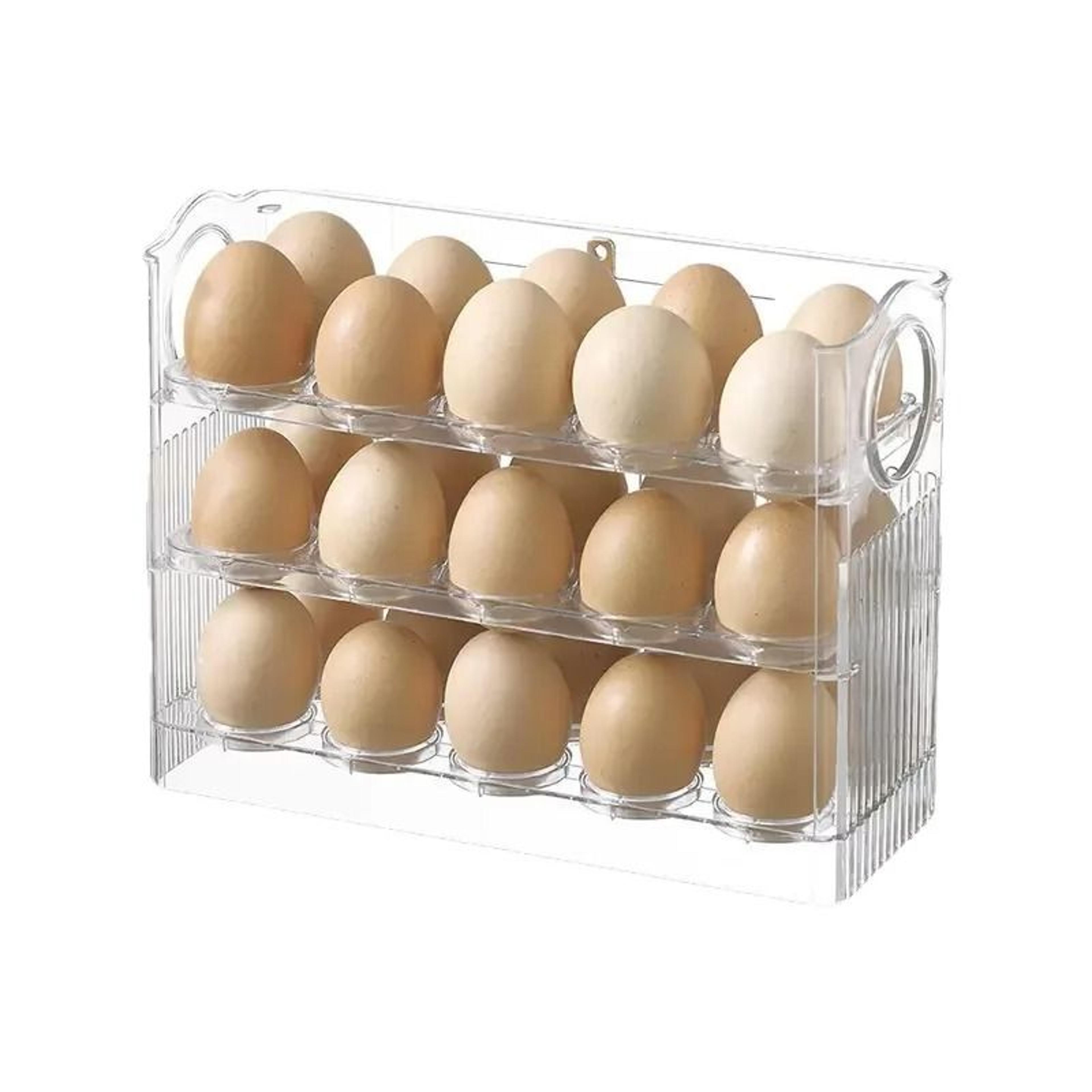 automatic rebound egg storage box and fridge door organizer