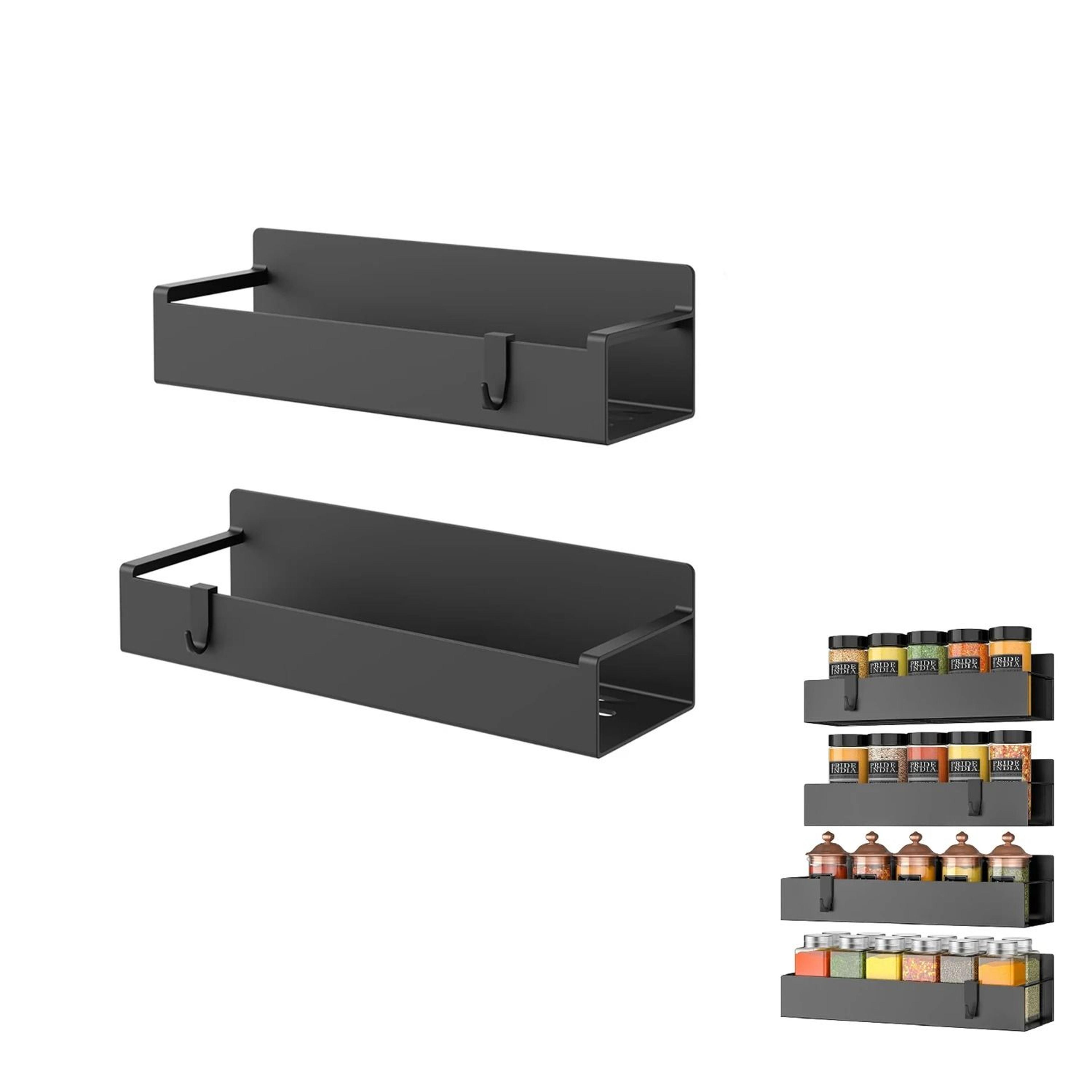 magnetic spice rack for refrigerator and kitchen storage