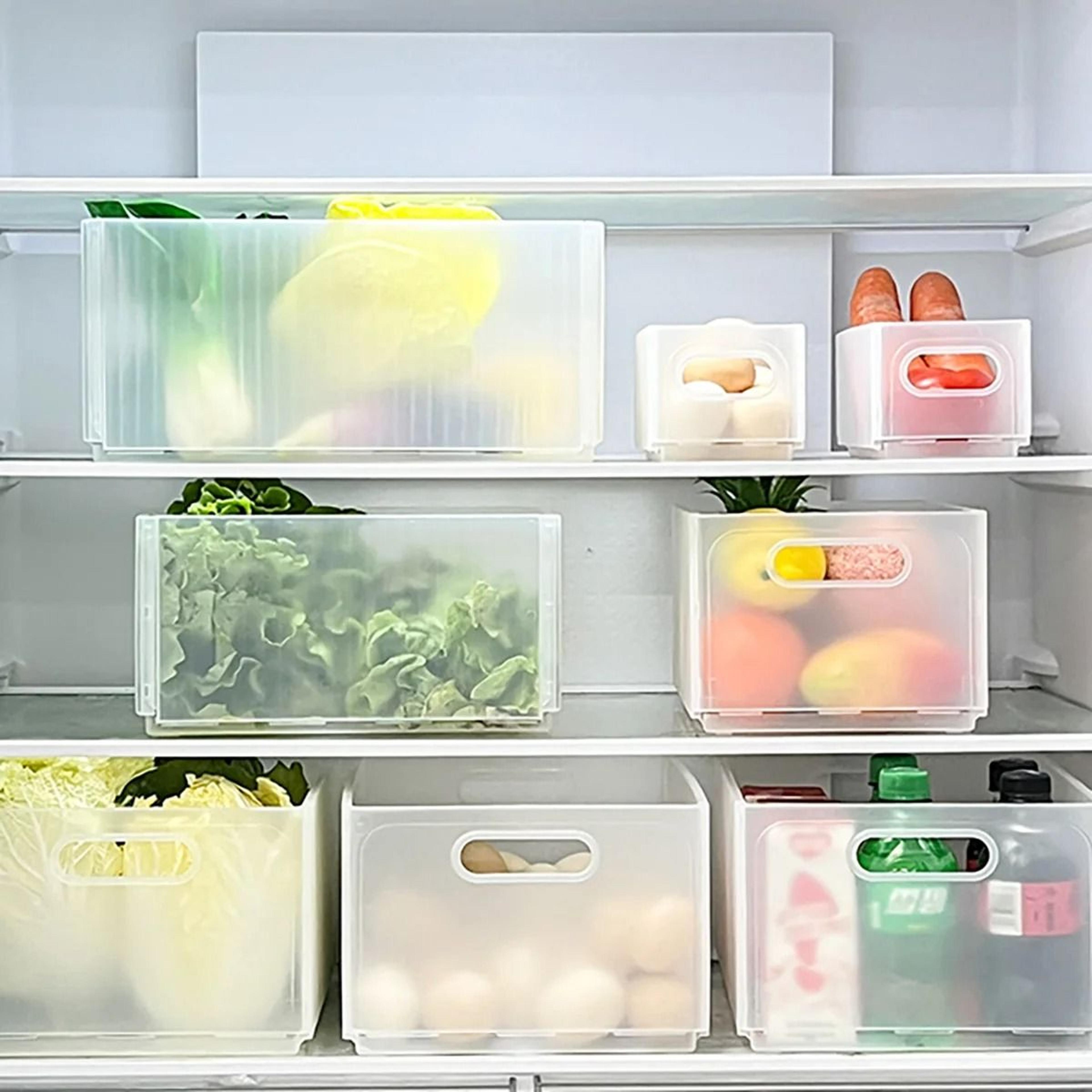 foldable pull out fridge storage box for fruits vegetables and kitchen organization