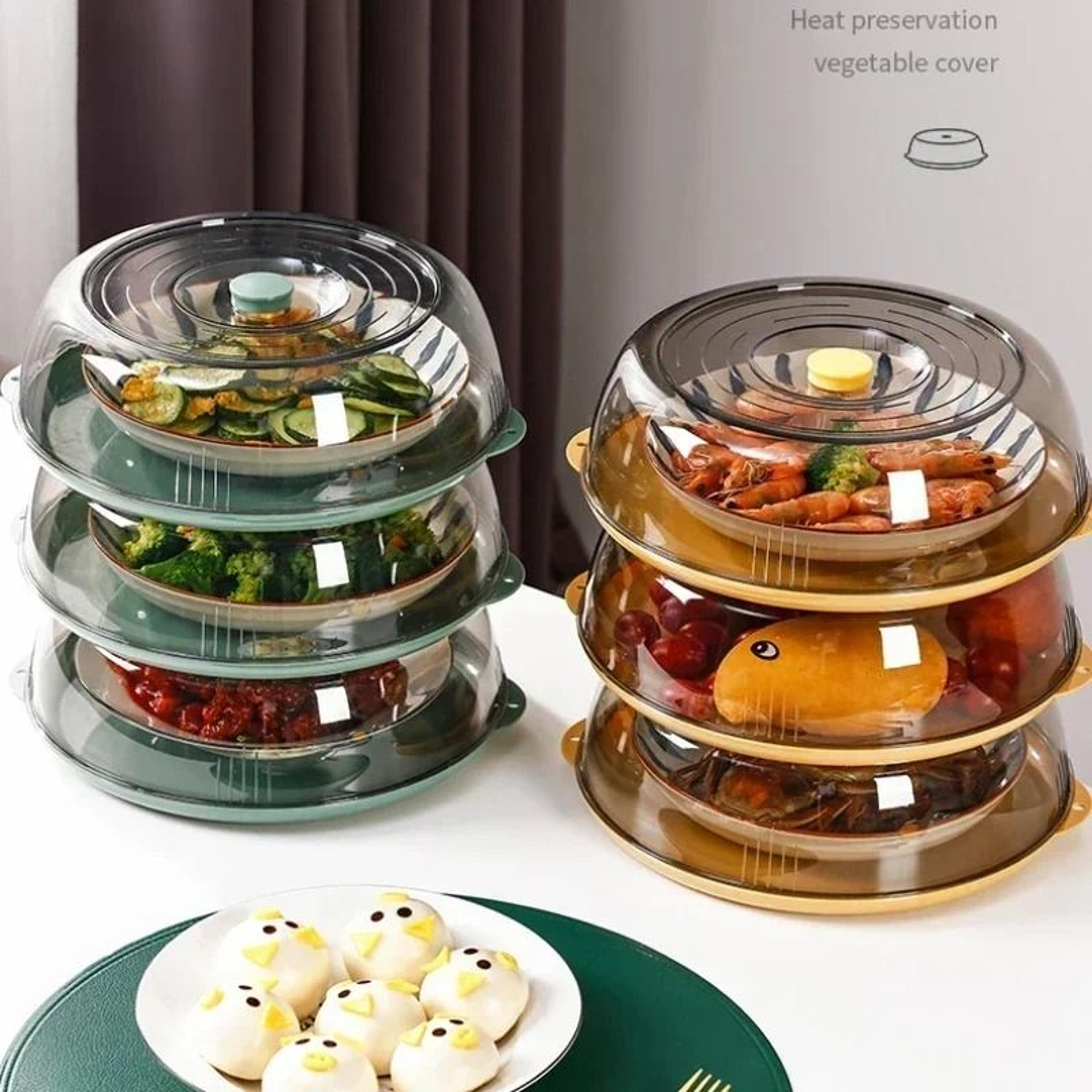 transparent stackable food cover for dust proof insect protection and kitchen storage