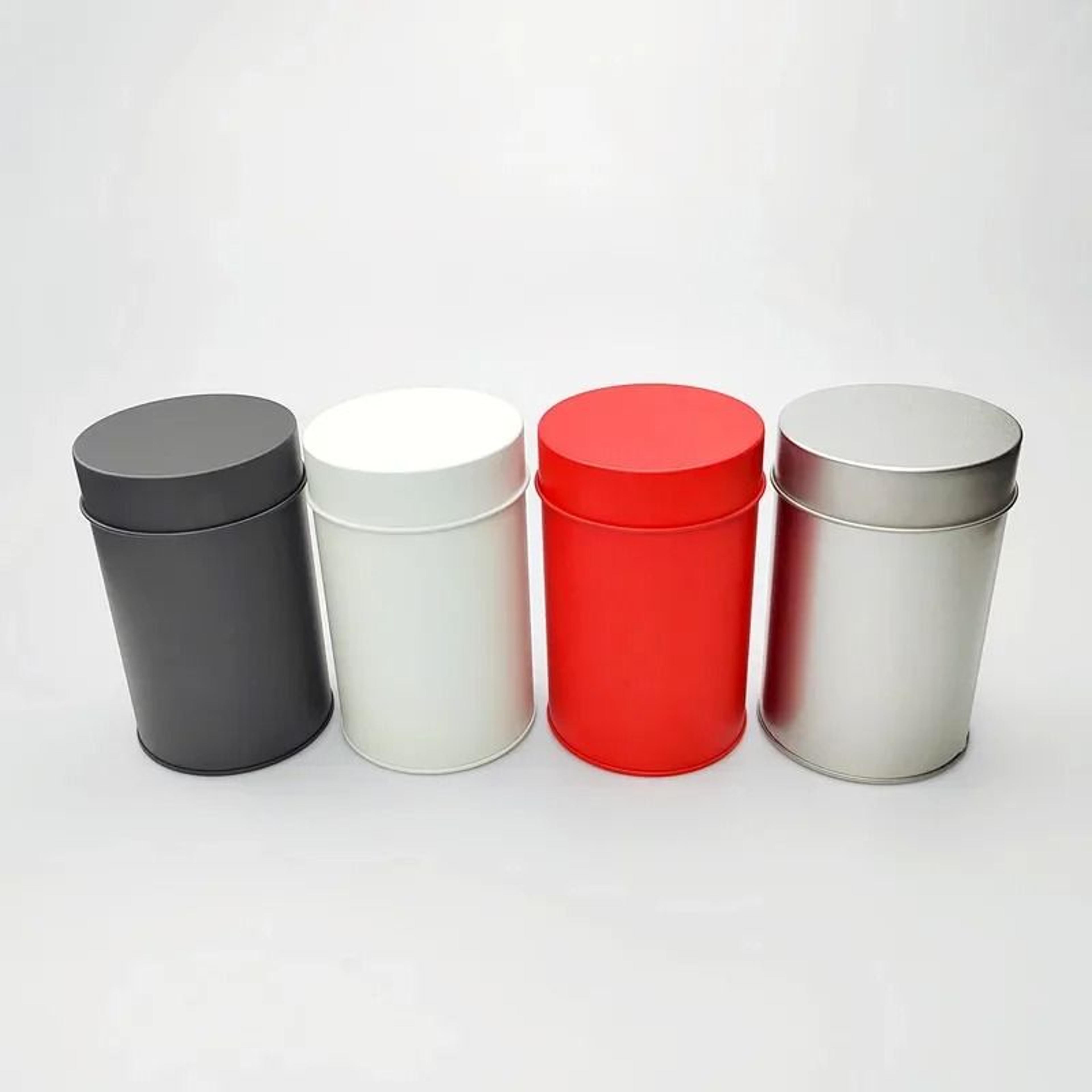 round double seal tea tin canister for loose tea coffee and sugar storage