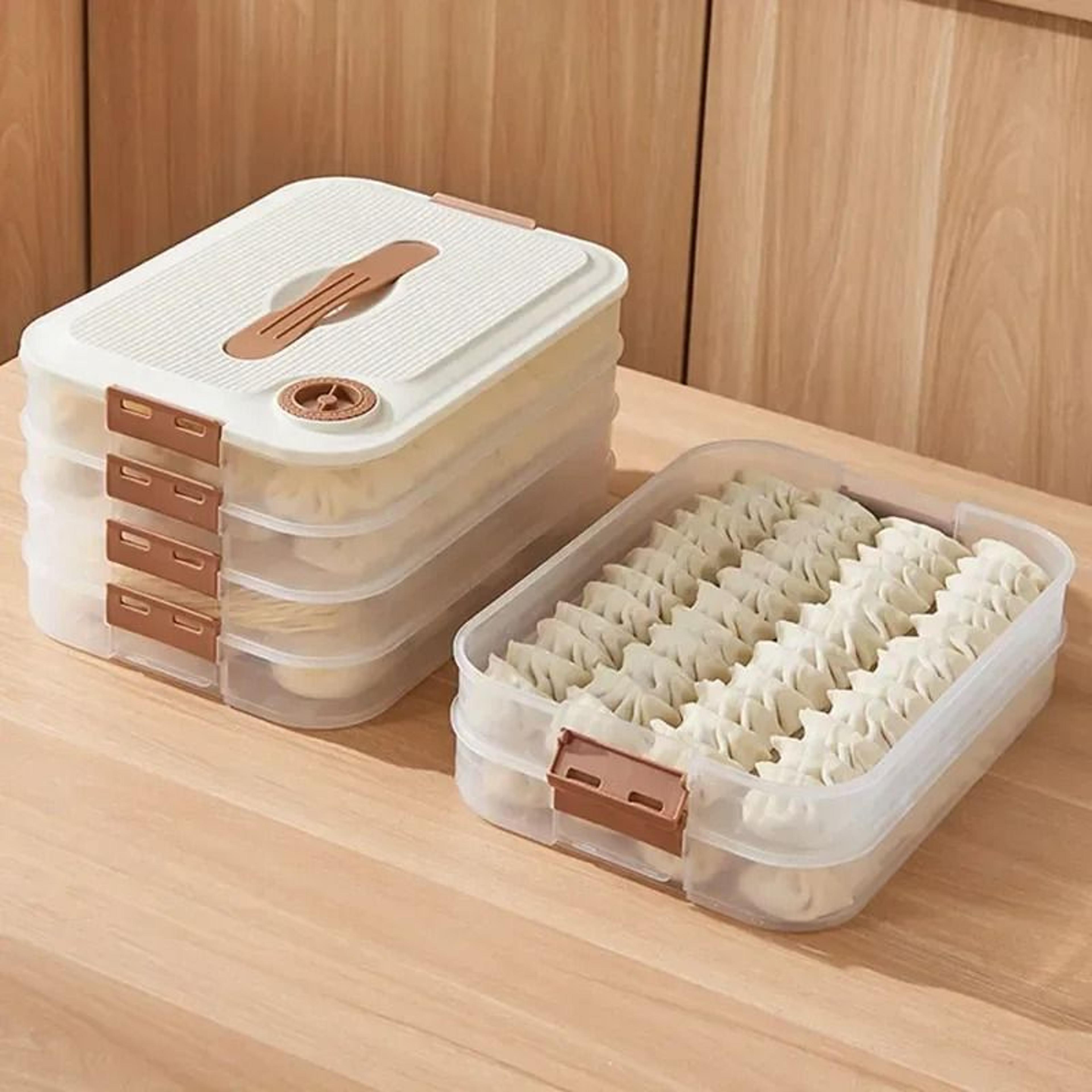 layered dumpling storage box for freezer wonton refrigerator food preservation