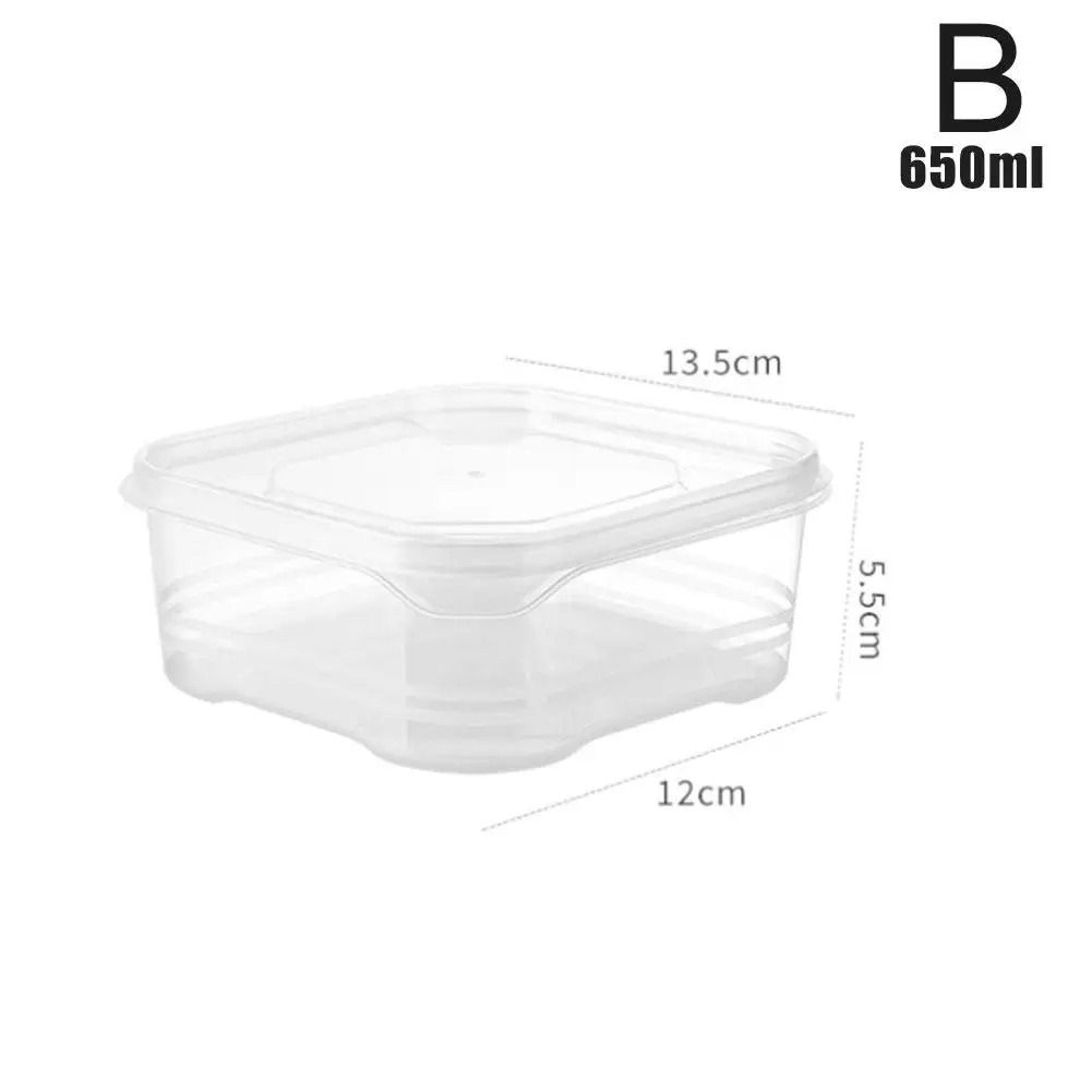 clear refrigerator dumpling box with sealed food storage lid