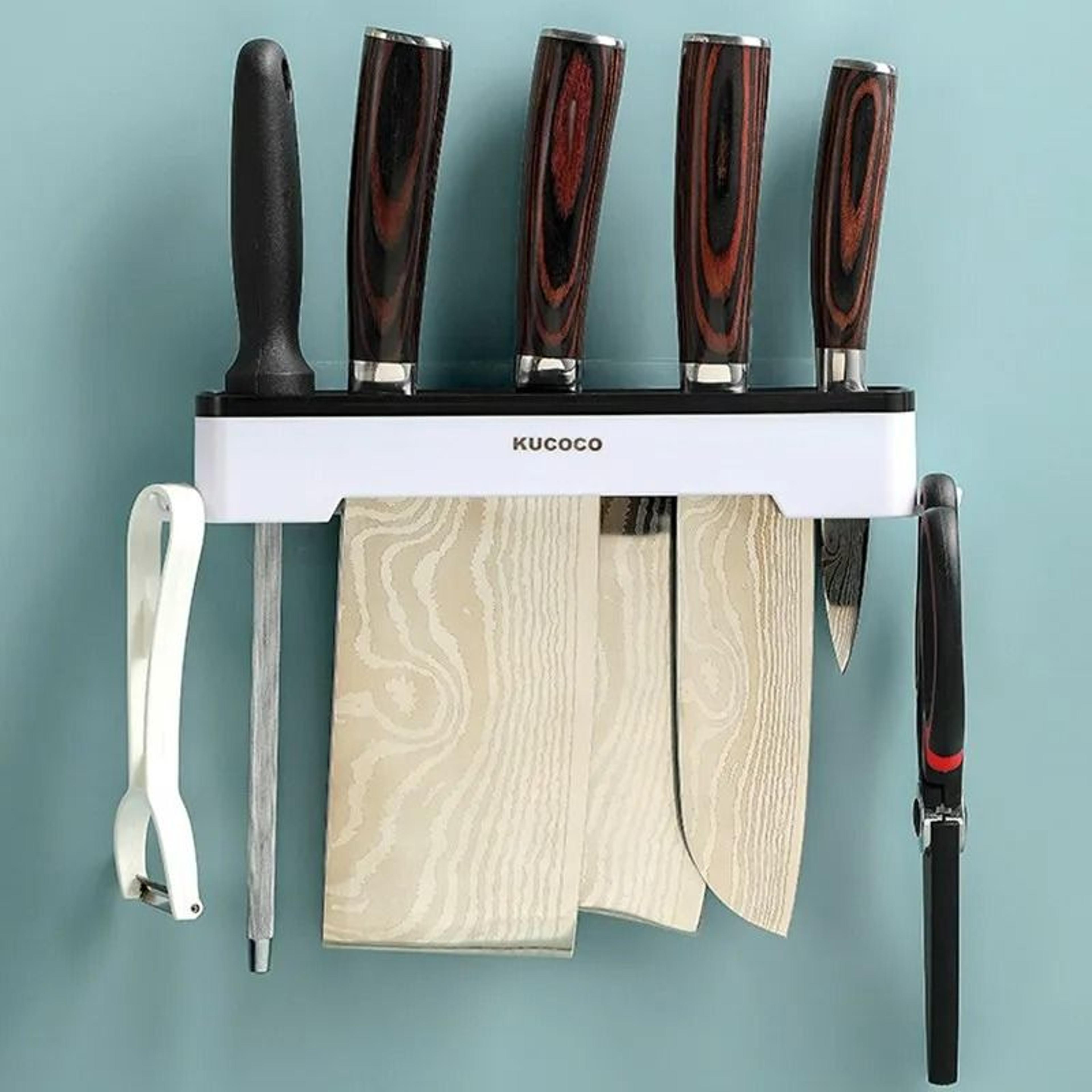 wall mounted kitchen knife holder and cutlery storage rack