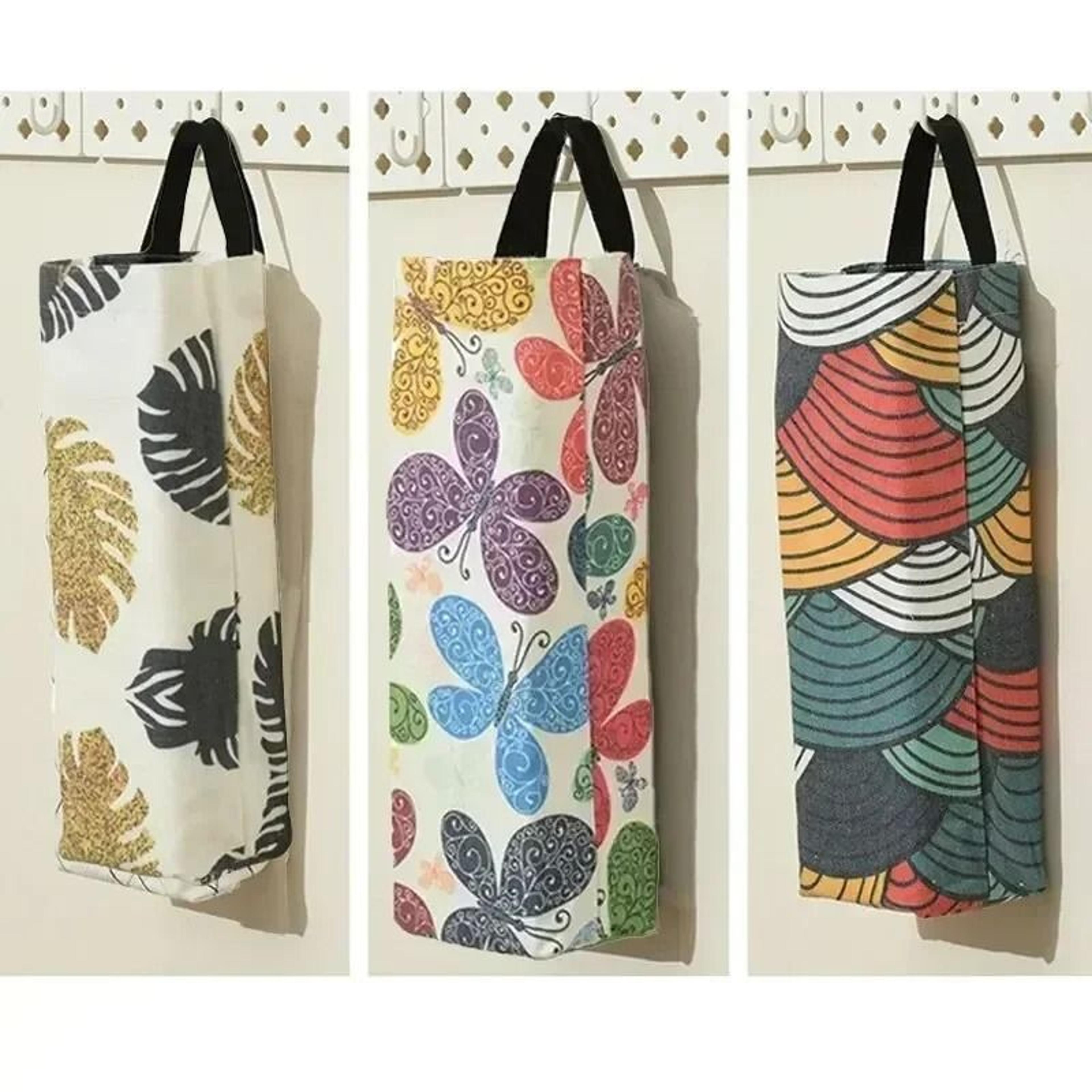 wall mounted plastic bag organizer for kitchen garbage bags