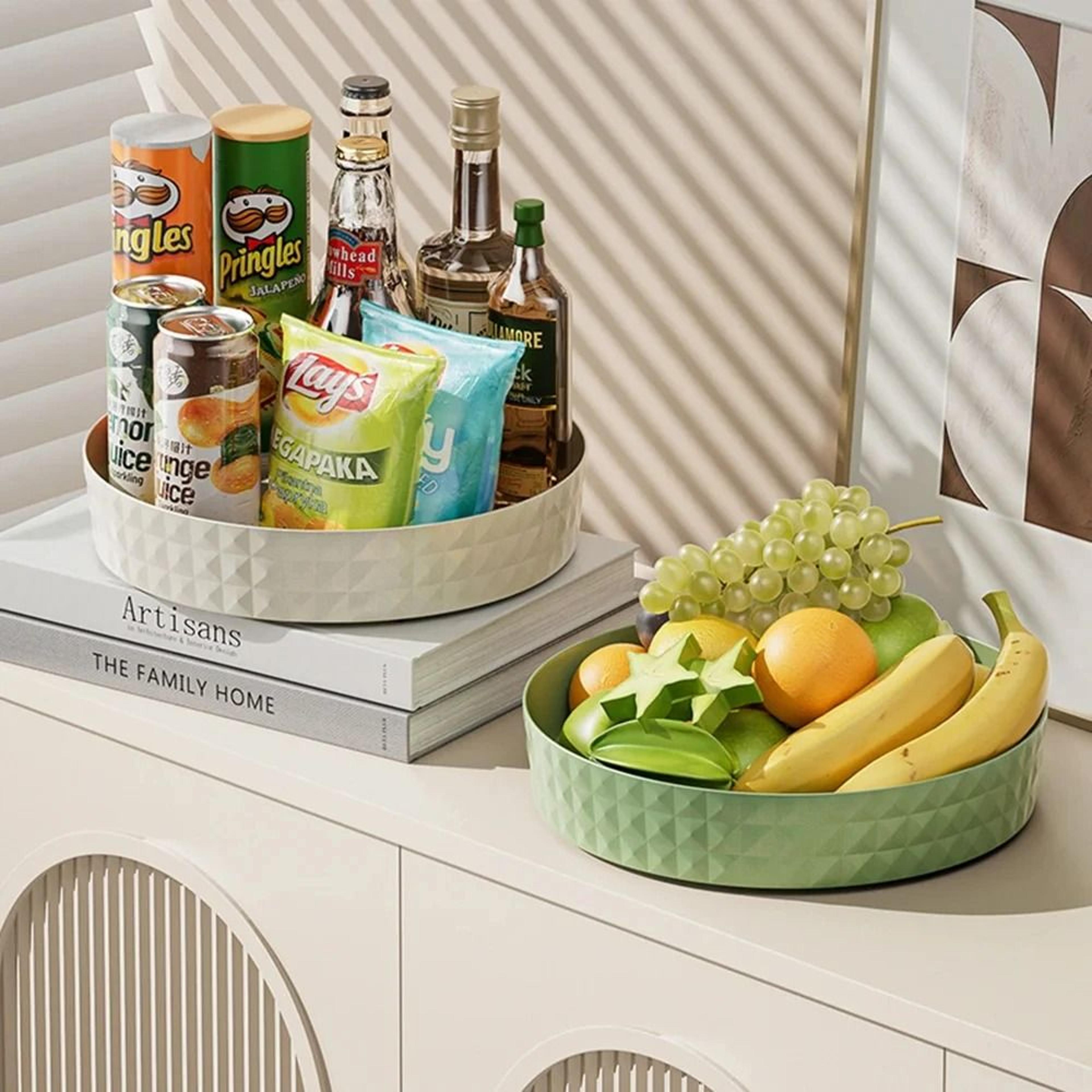 rotating spice rack organizer for kitchen cabinet and countertop