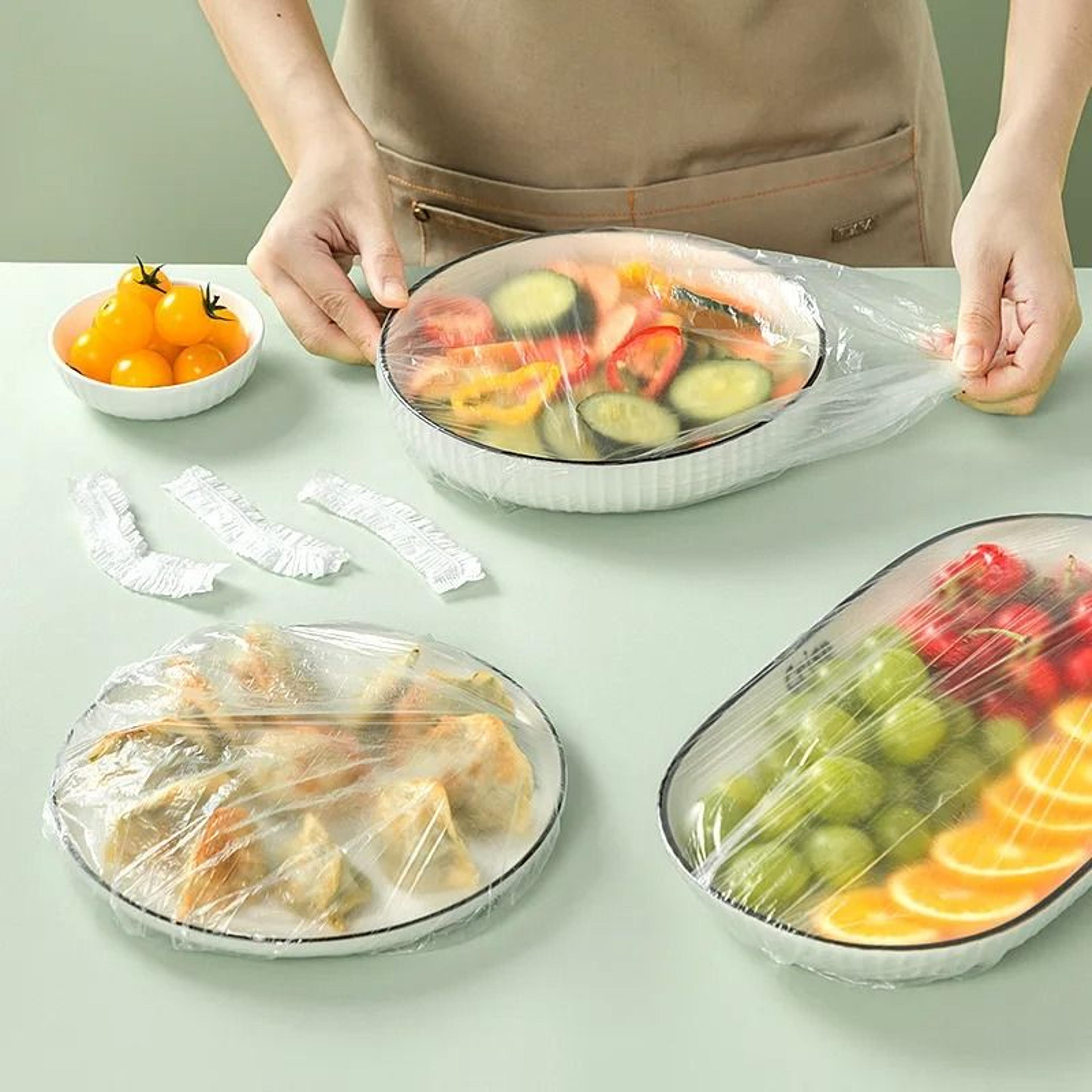 disposable elastic food covers for bowls dishes and fresh storage