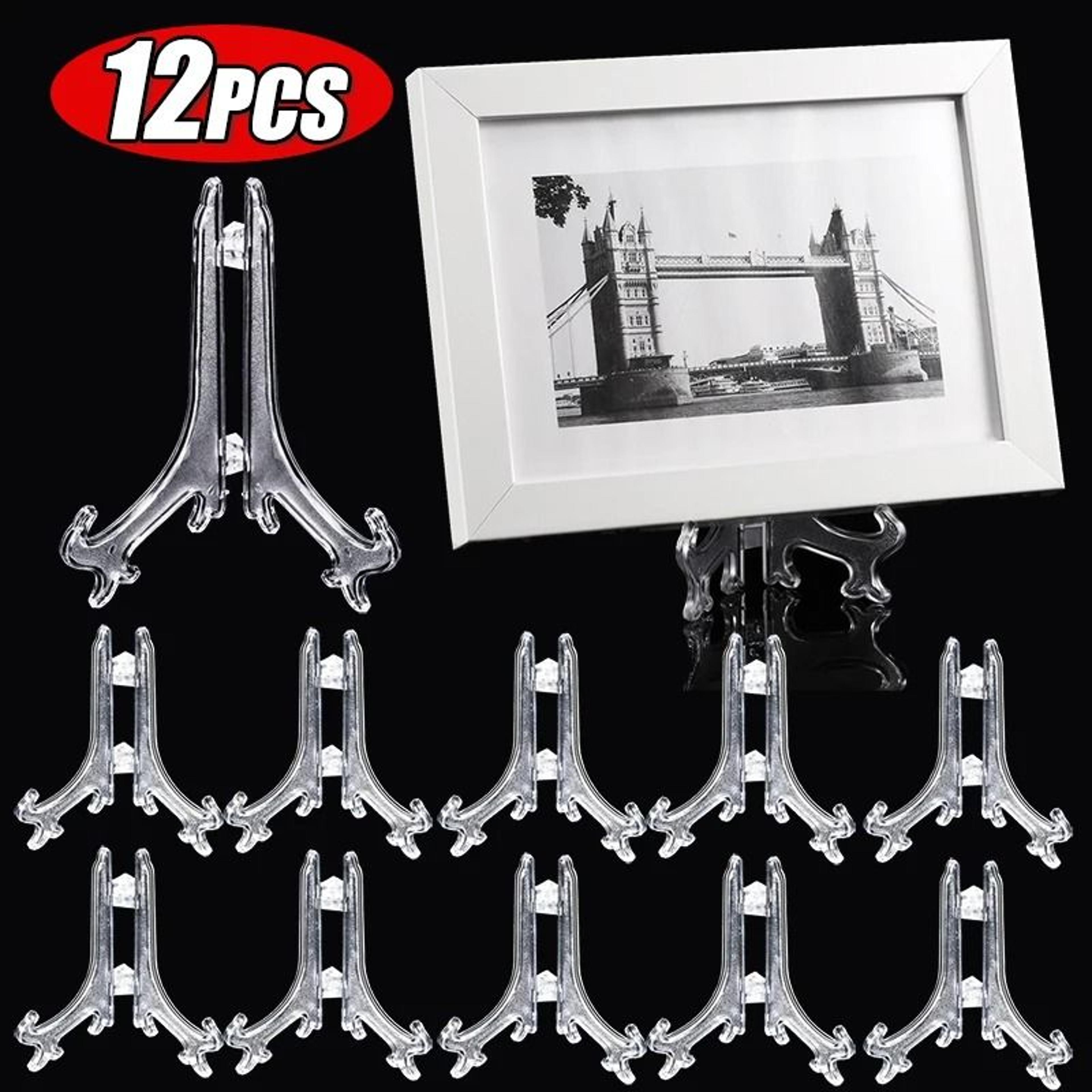 clear acrylic display easel stands for plates photos and frames