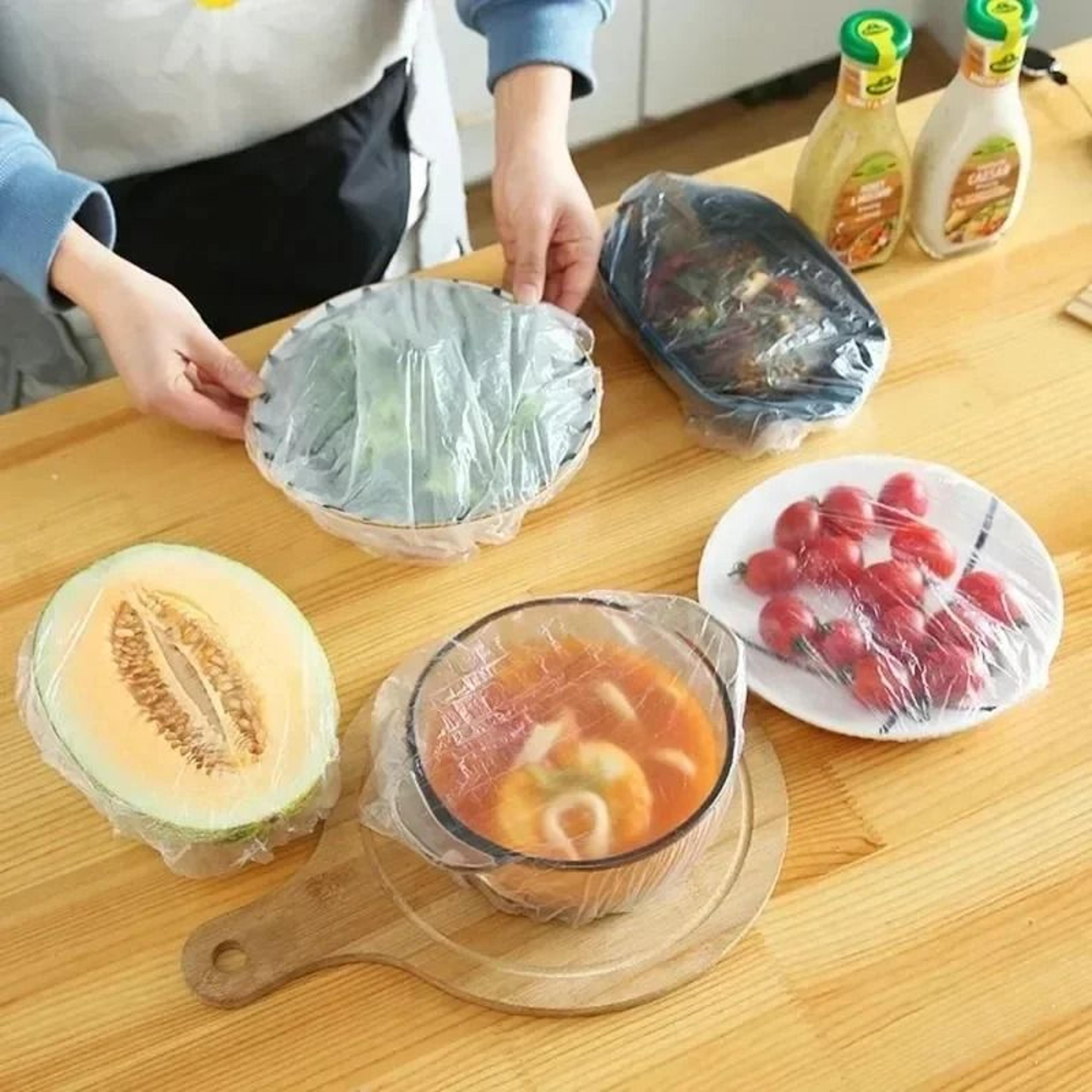disposable elastic food covers for bowls fruits and kitchen storage
