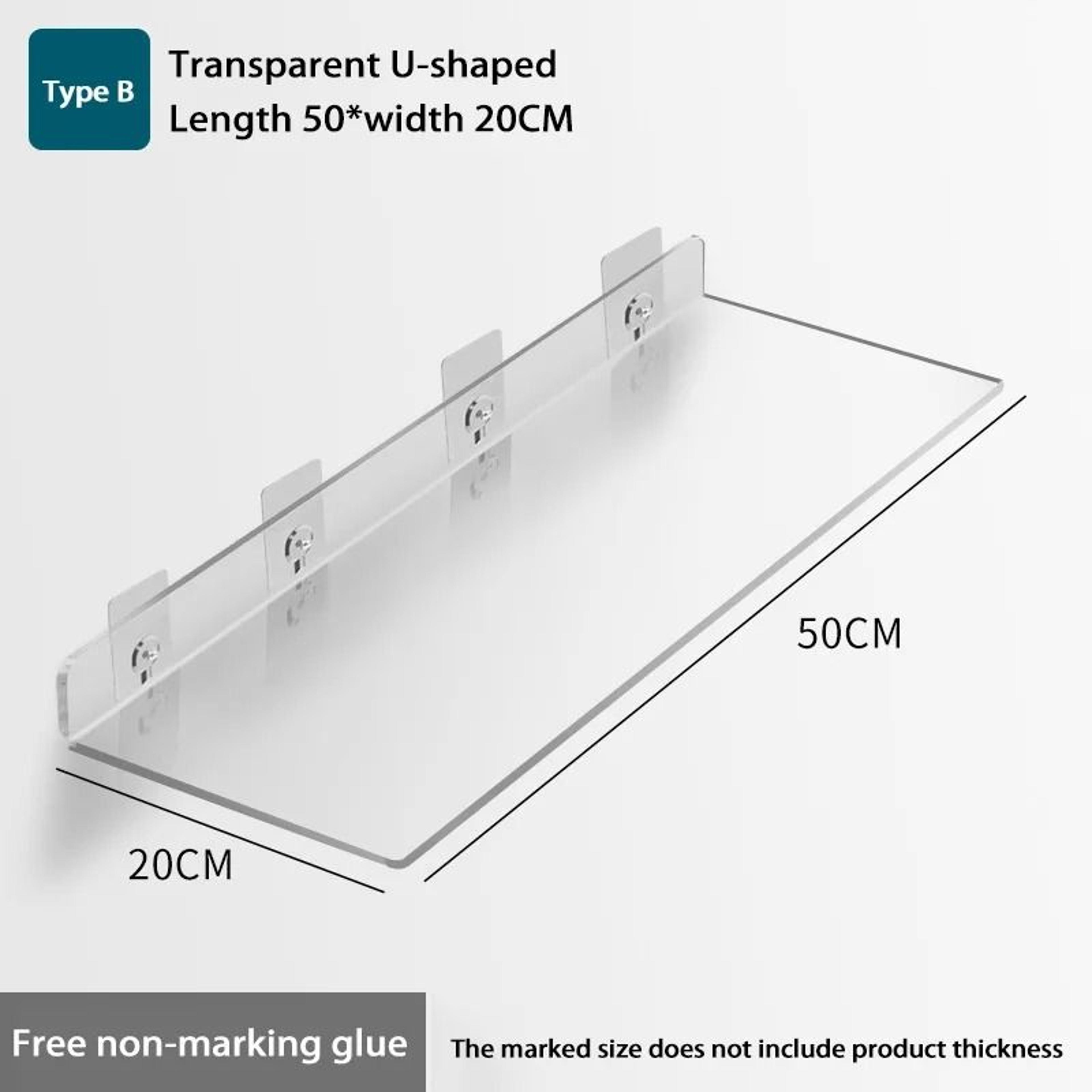 self adhesive wall storage shelf for bathroom and kitchen