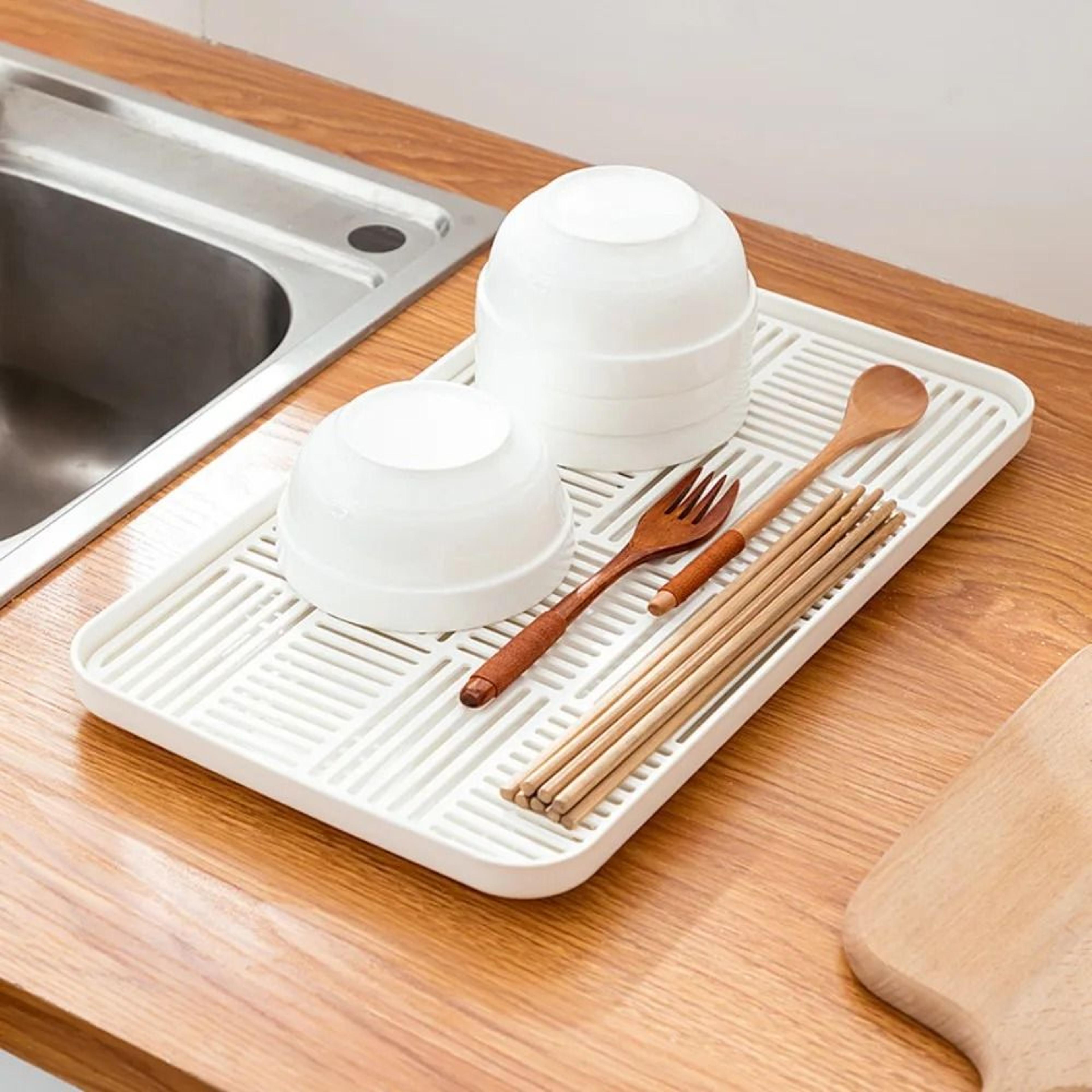 double layer dish drainer tray for kitchen counter