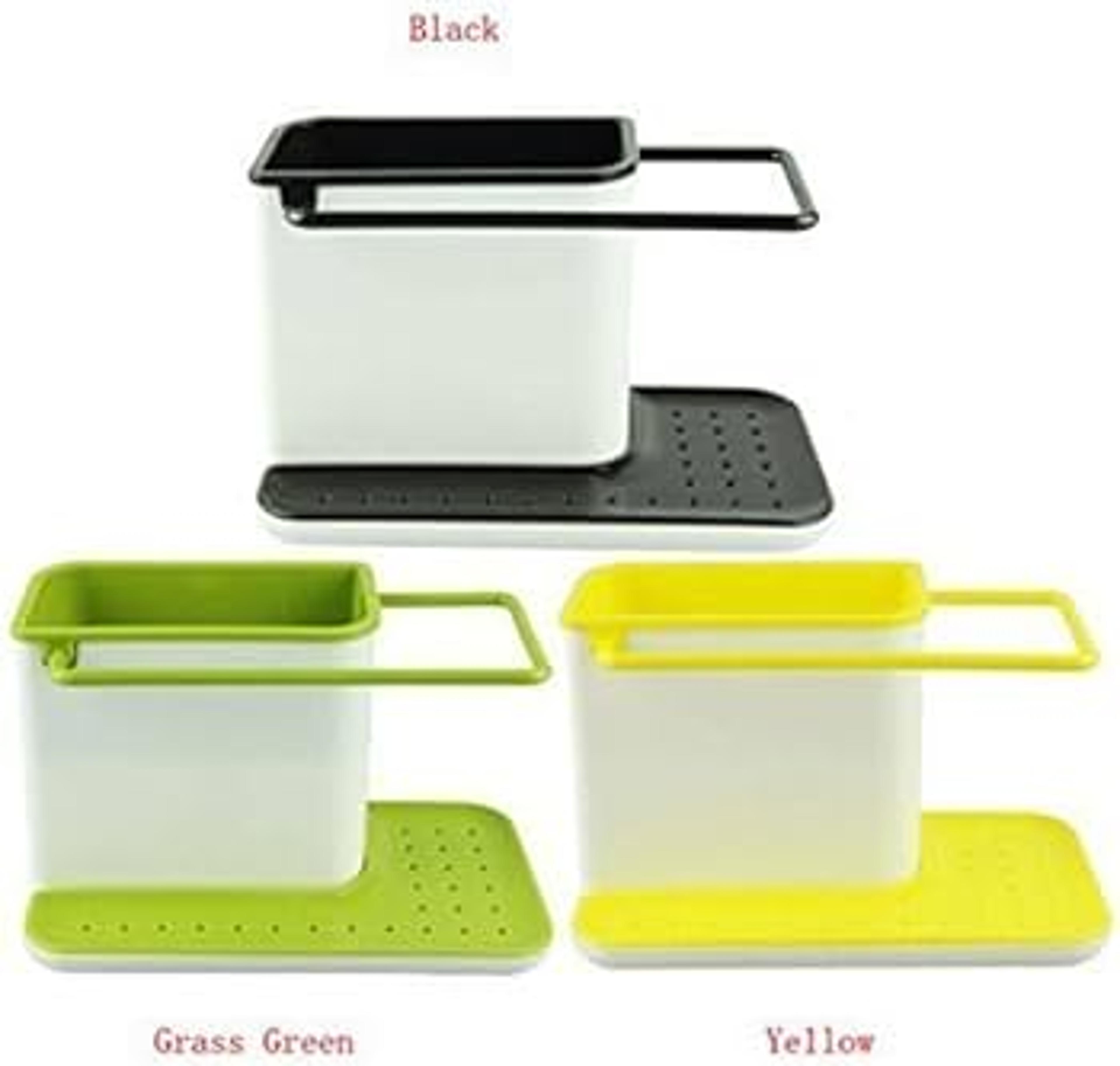 kitchen sink organizer rack for sponge cloth brush and appliance storage