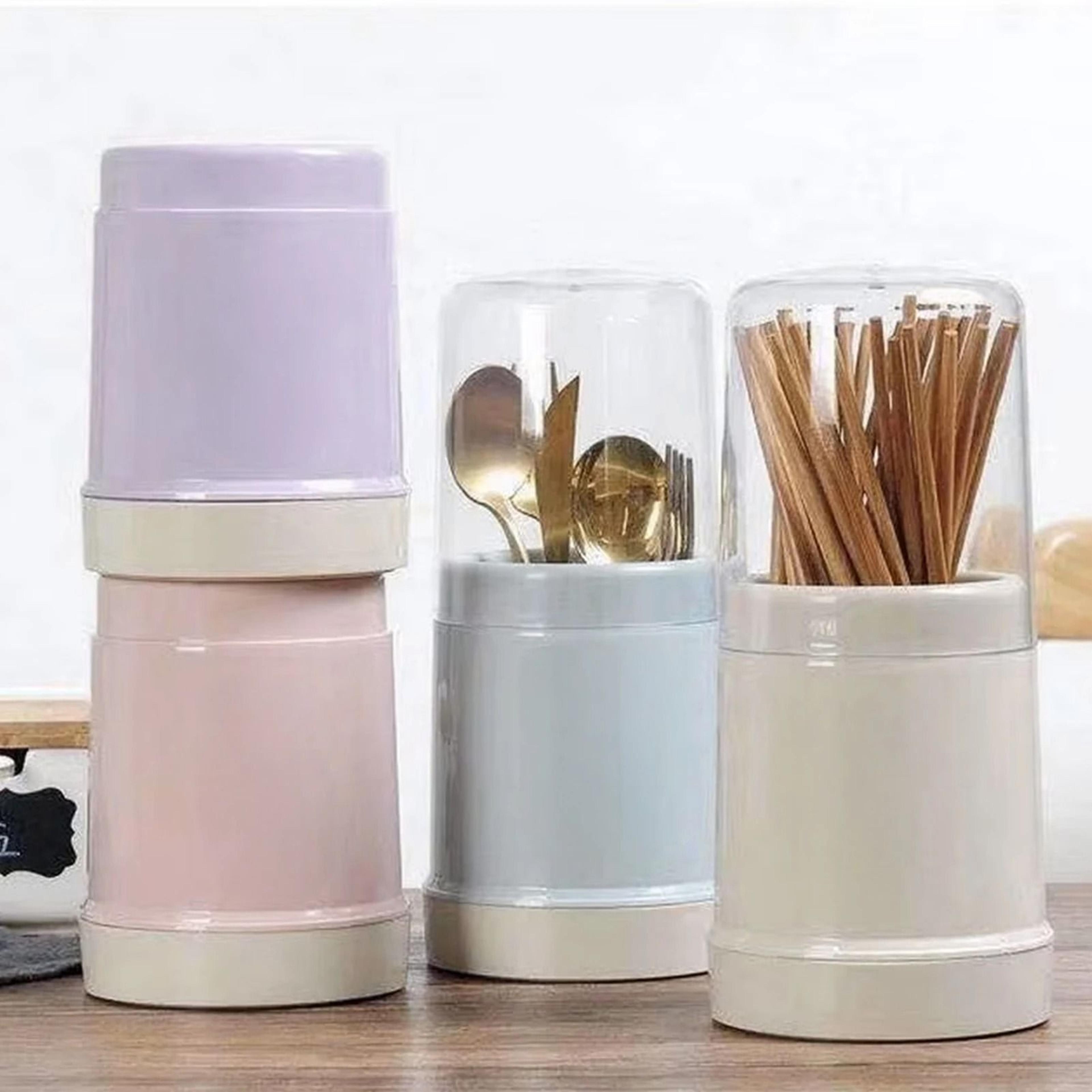 cartoon chopstick holder with lid for kitchen utensil drainage storage