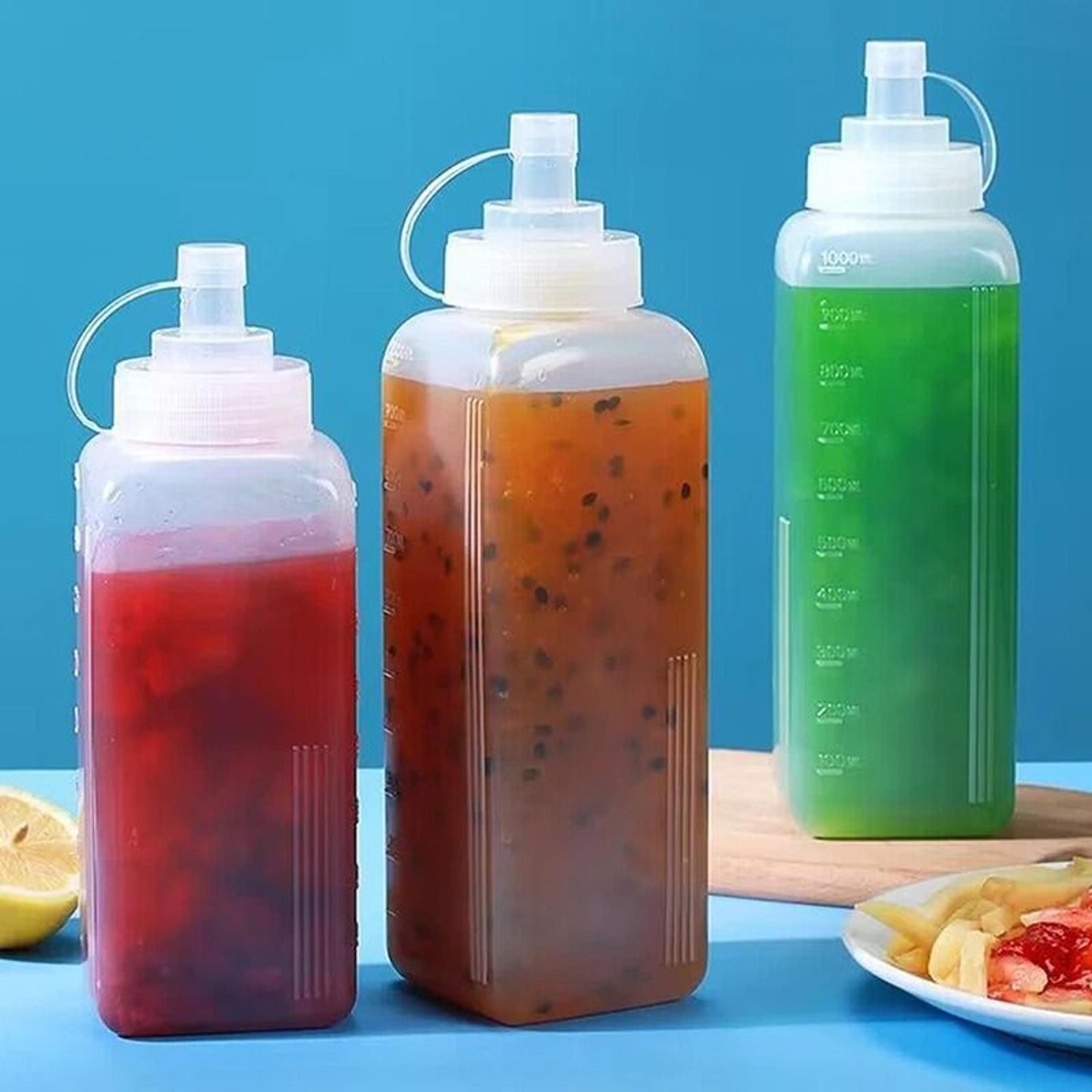 large mouth squeeze sauce bottle for condiments and olive oil