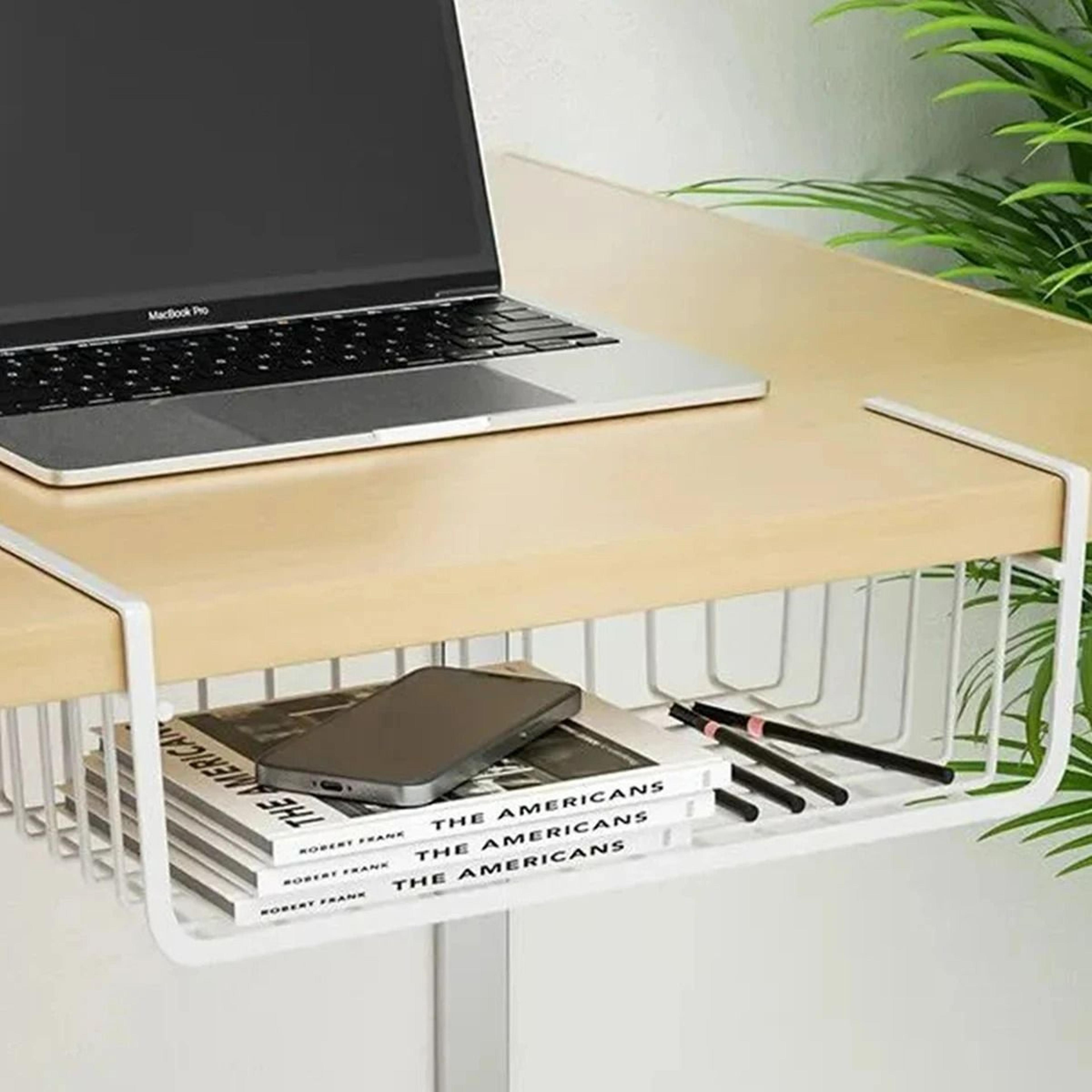 hanging under cabinet storage basket for kitchen and wardrobe organization