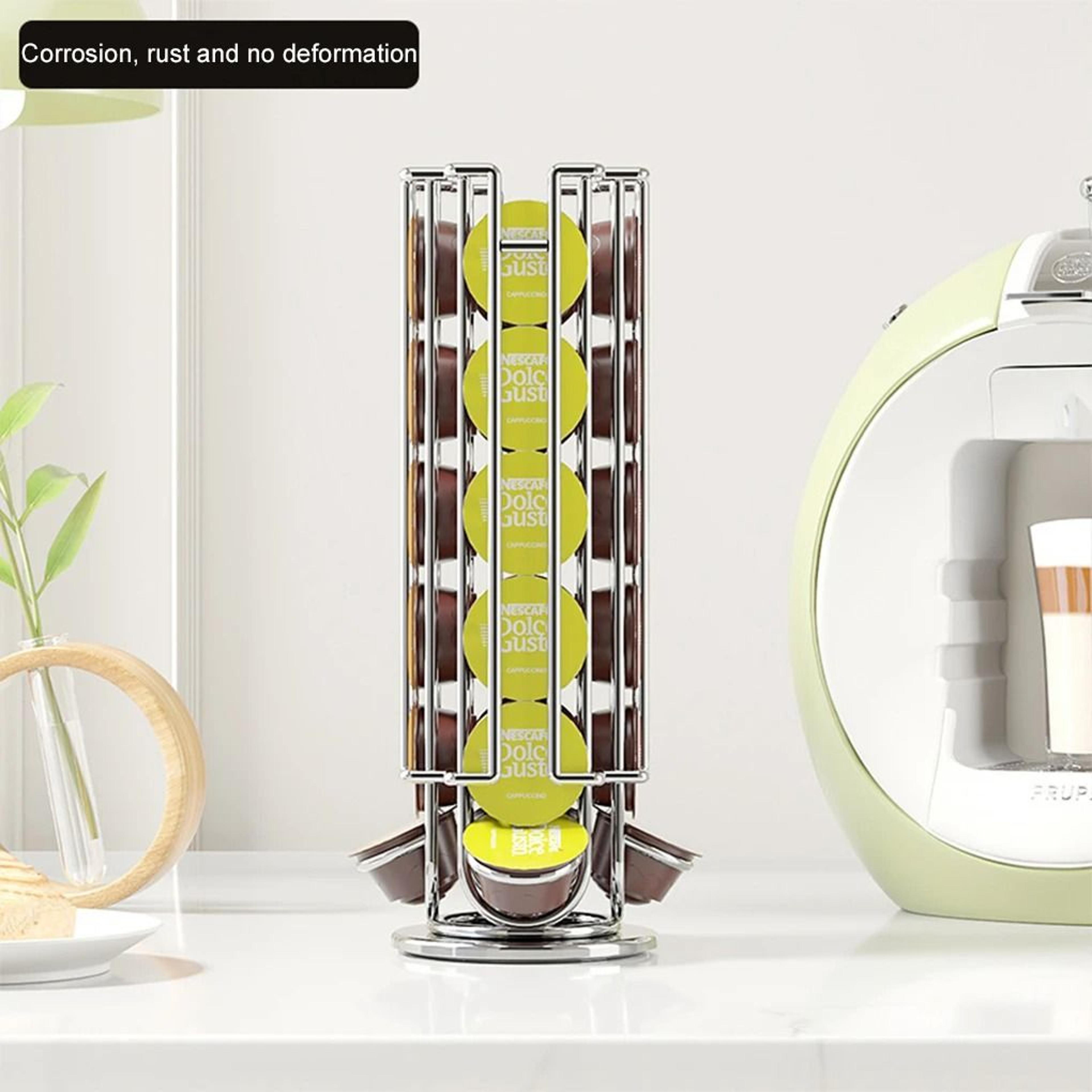 rotatable dolce gusto pod holder stand for coffee capsule storage