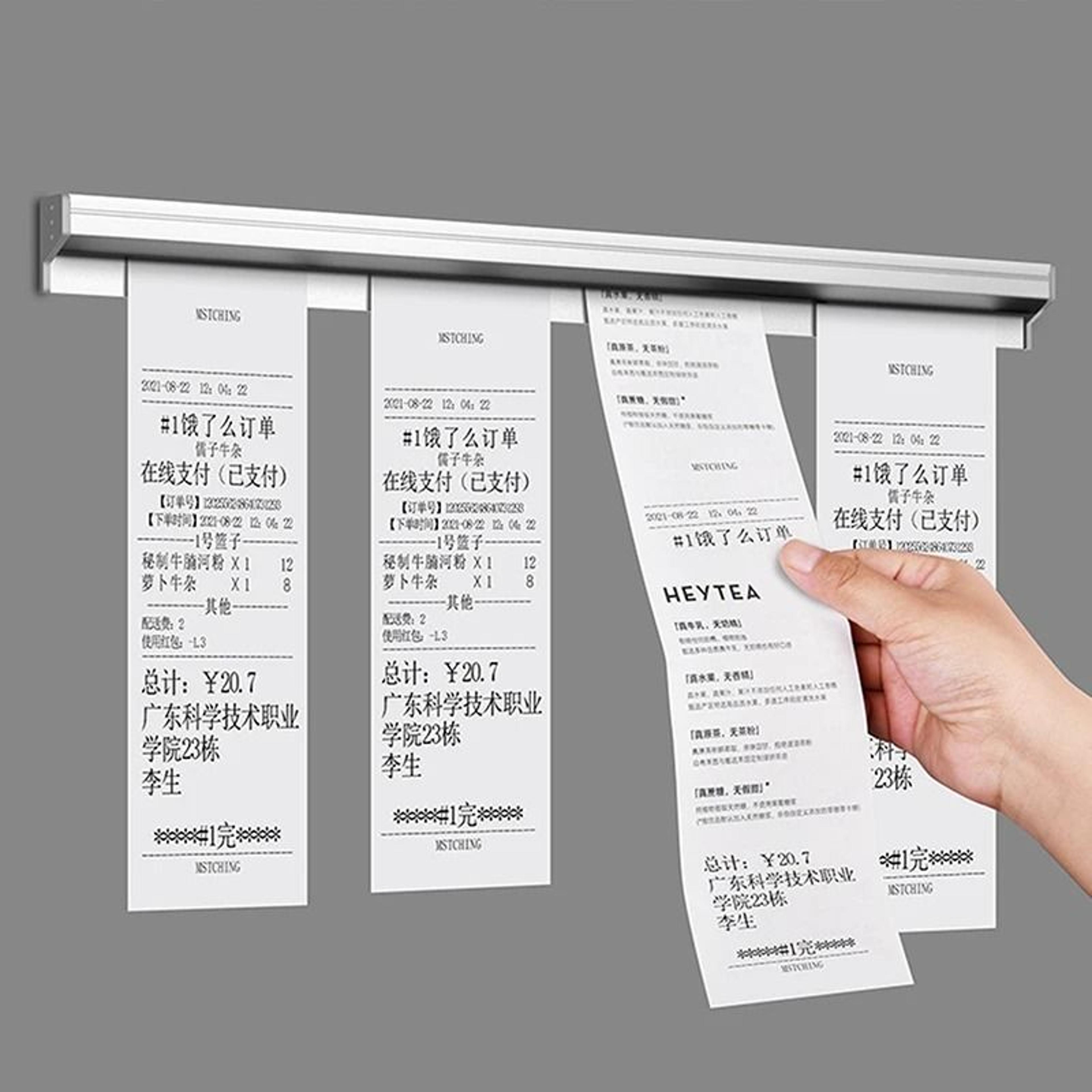kitchen order ticket holder bar for receipts bills and paper organization