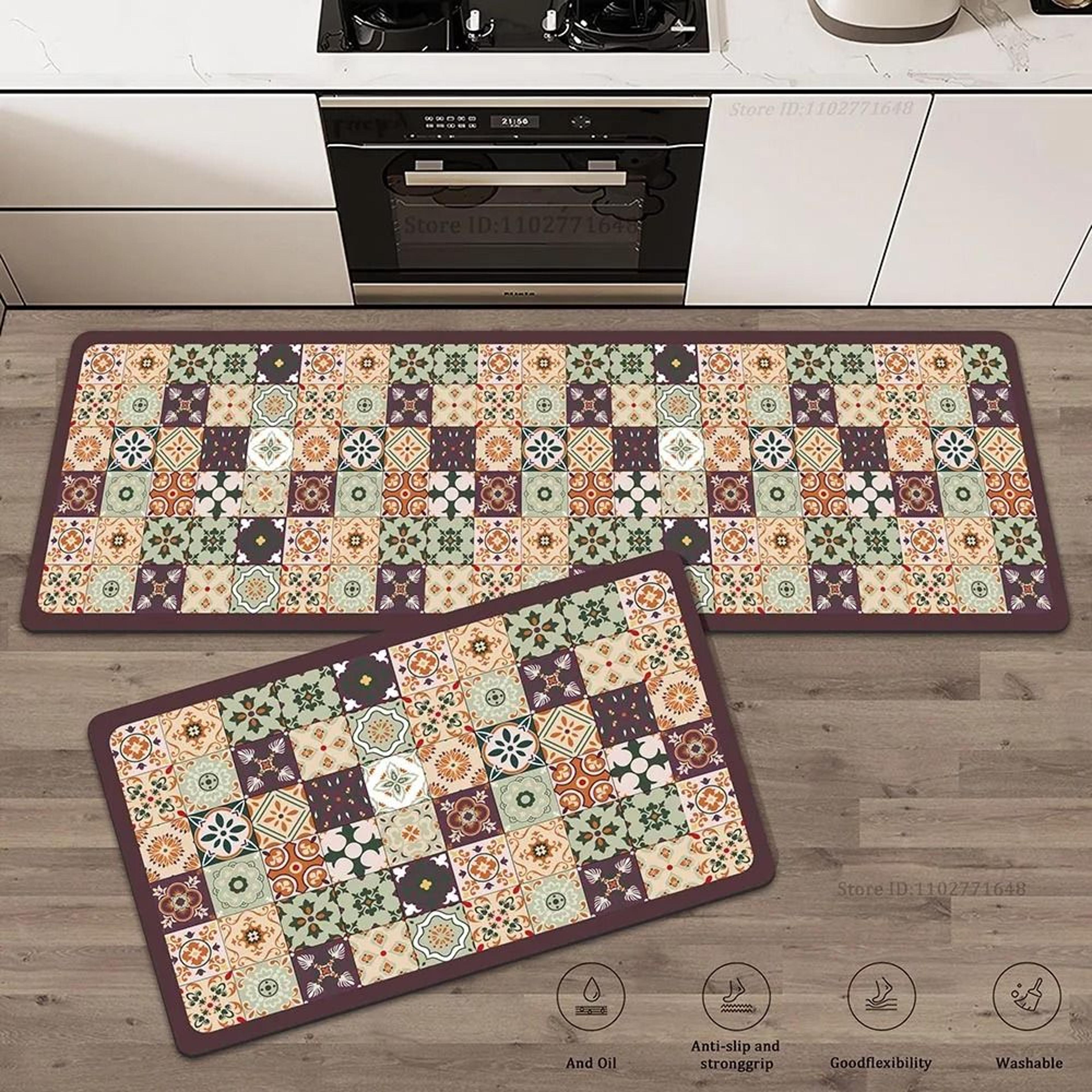 washable non slip kitchen floor mat absorbent long rug for entryway