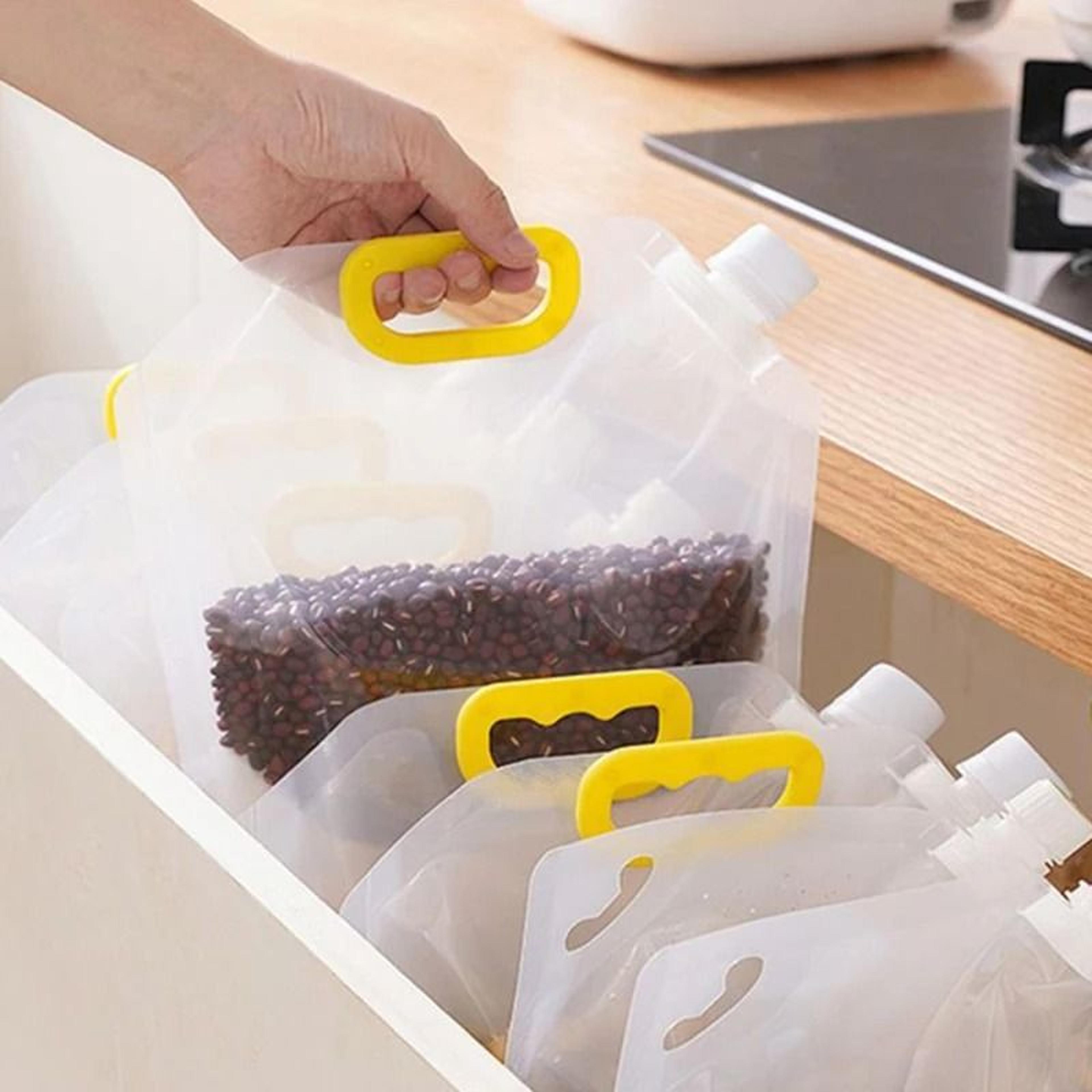 reusable airtight grain storage bags set for sugar rice snack containers
