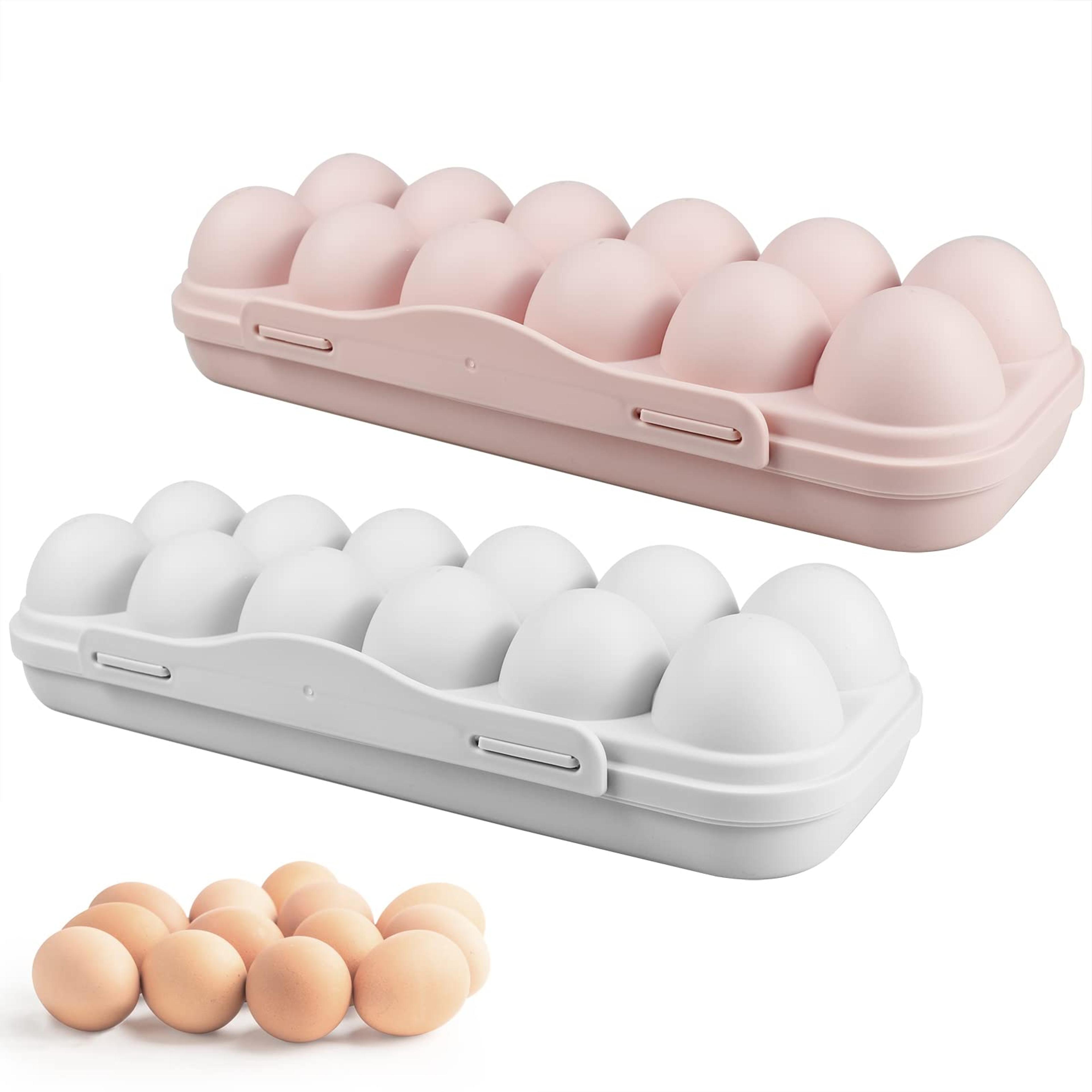 portable egg storage box shockproof refrigerator holder plastic protector tray container case