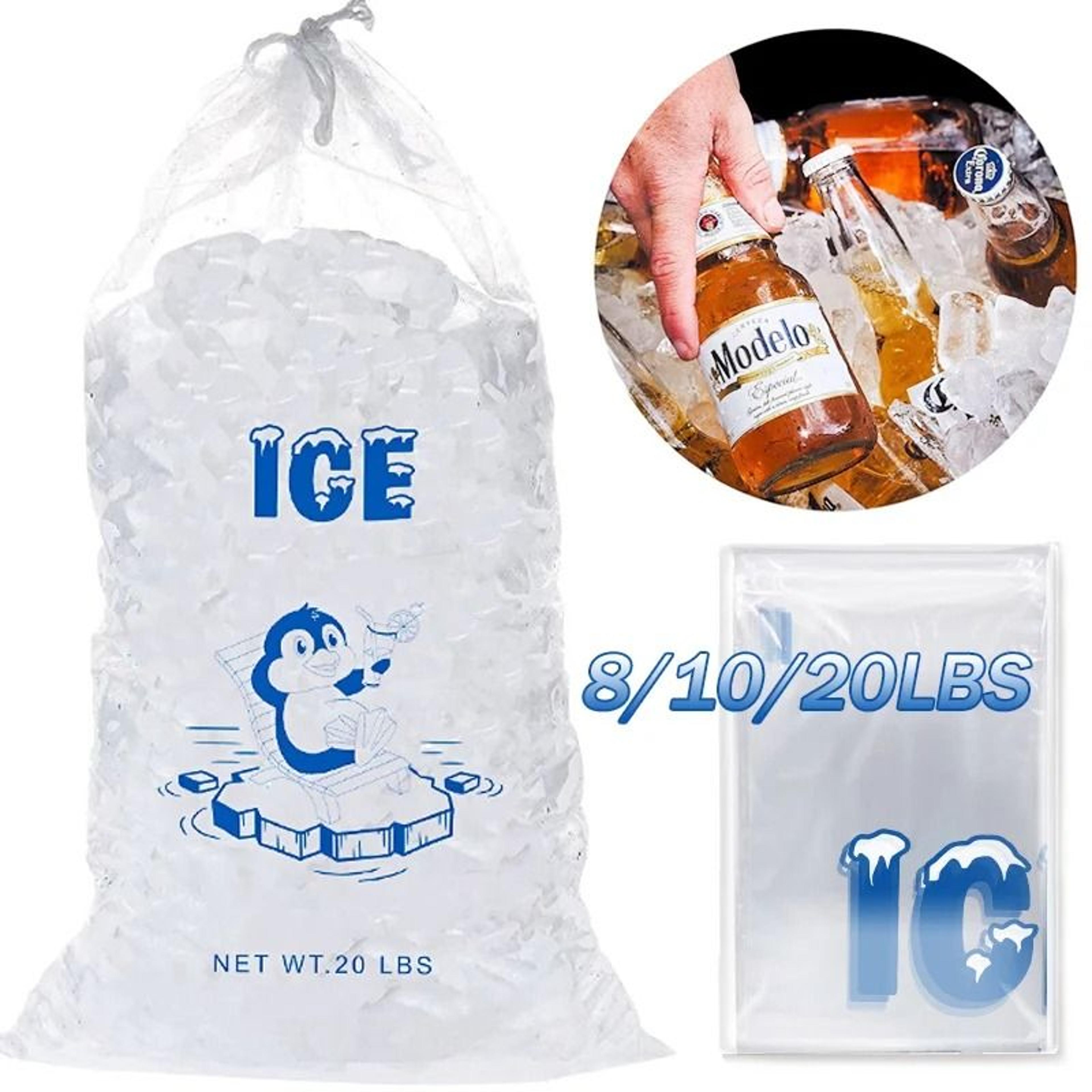 heavy duty drawstring ice bags for freezer storage