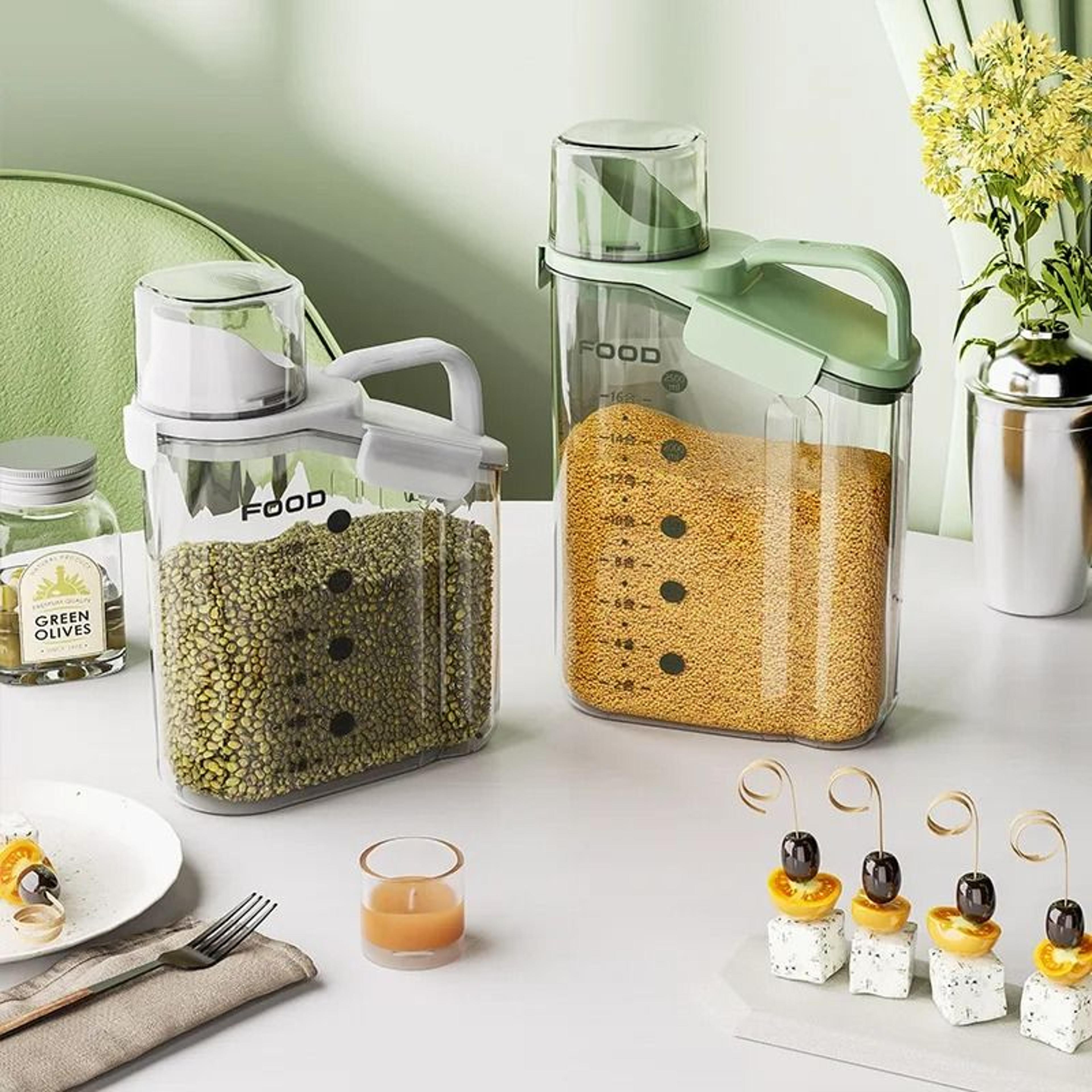 airtight cereal and rice dispenser storage container
