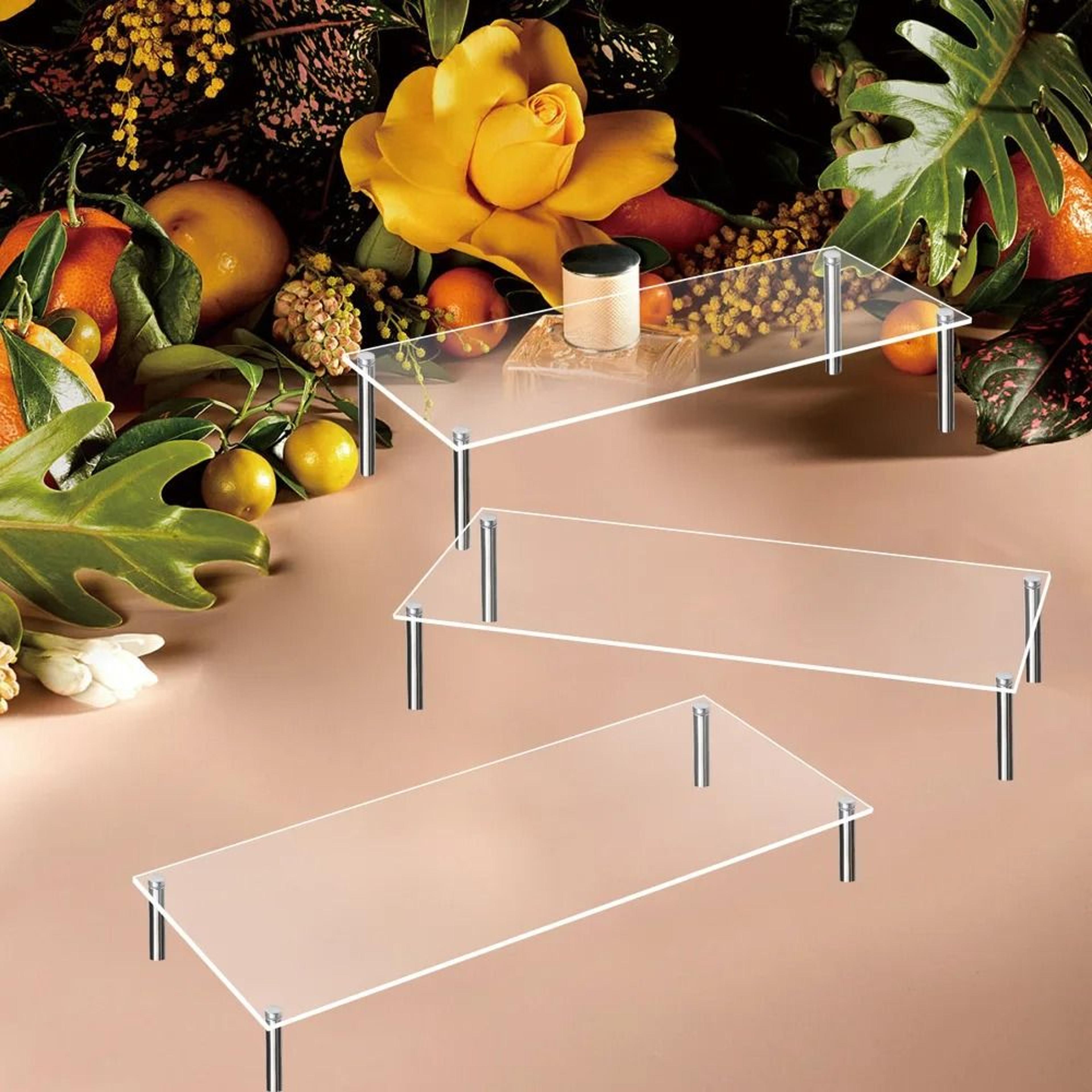 clear acrylic display stand for cupcakes and decor