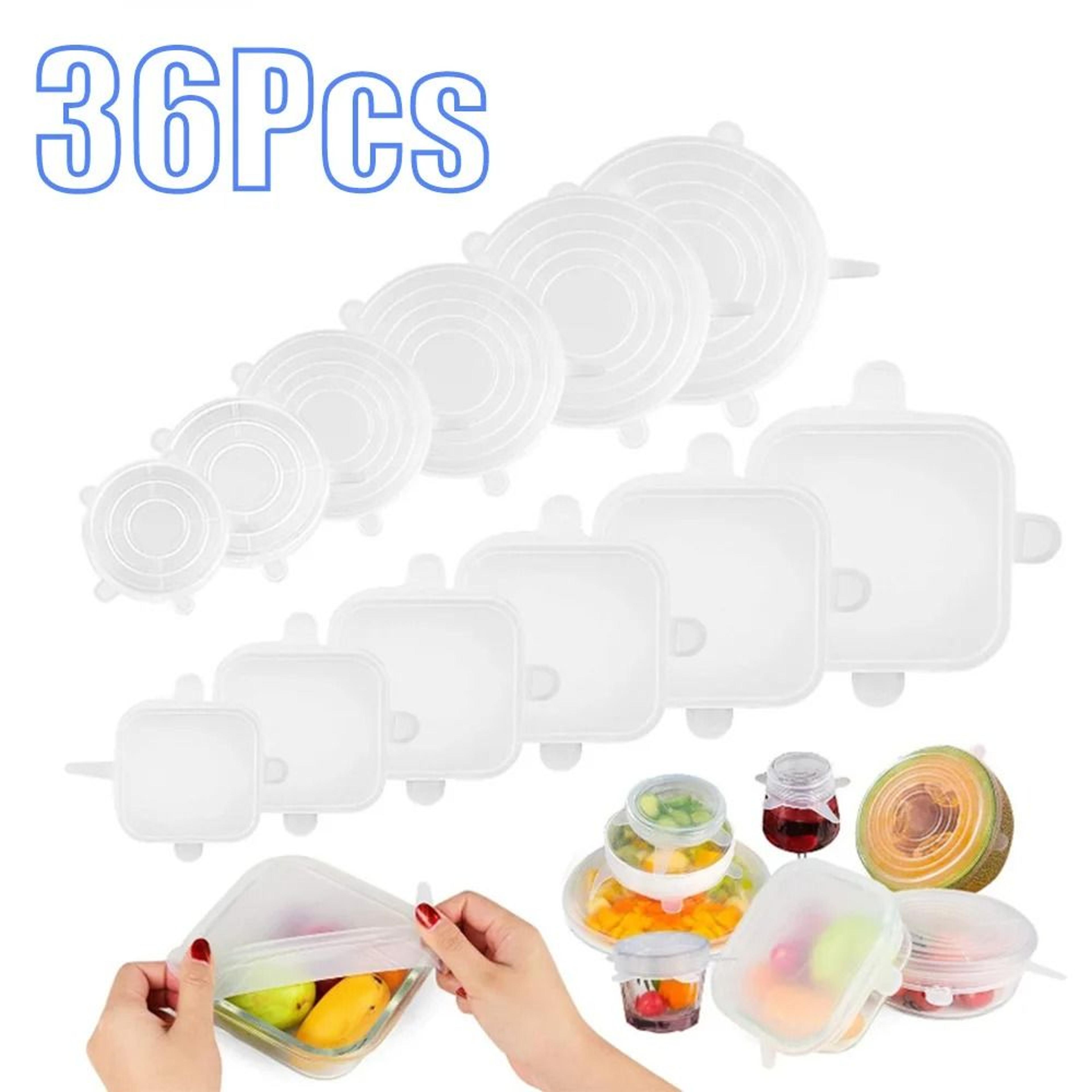 reusable silicone stretch lids for fresh food storage