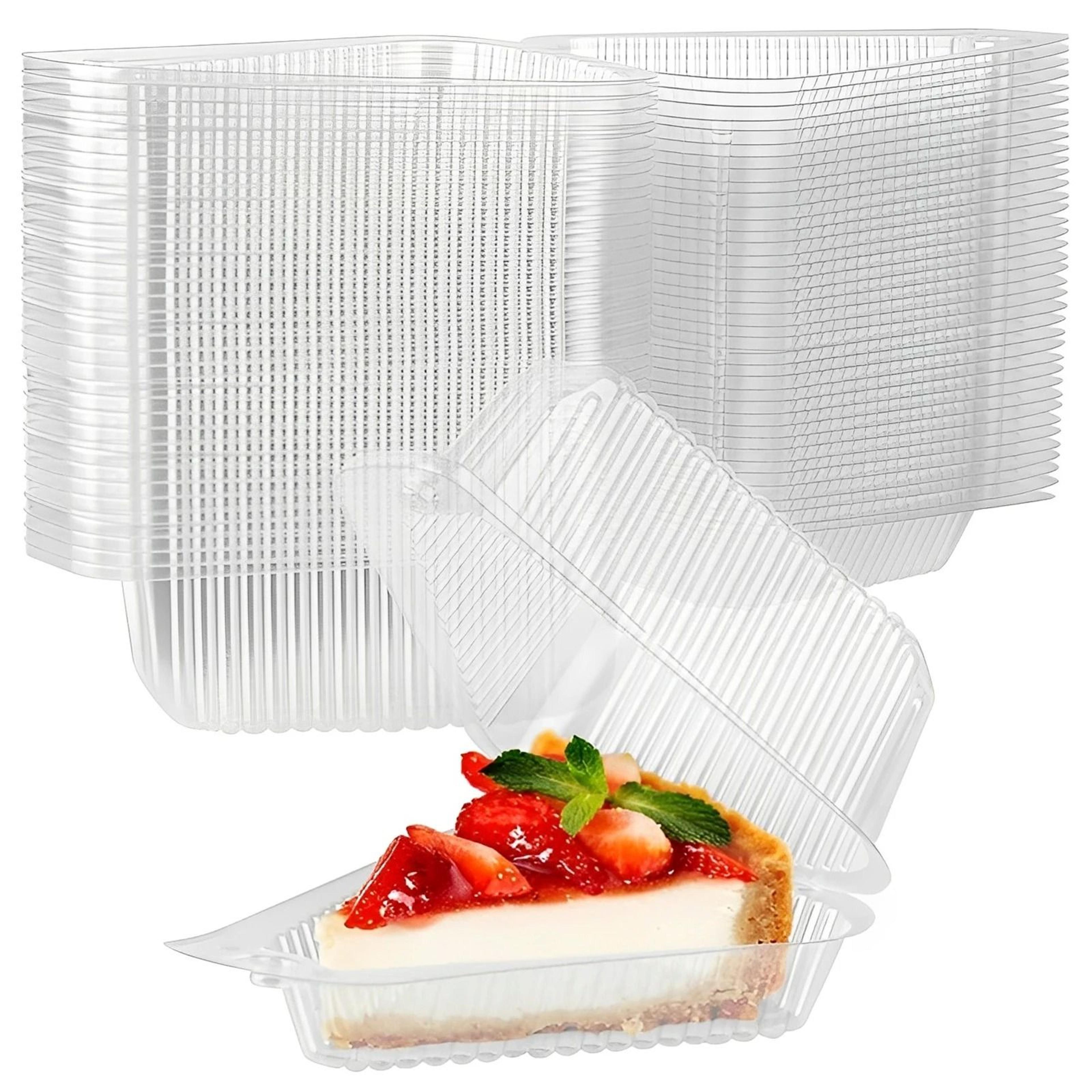150 piece clear cake slice container set for desserts