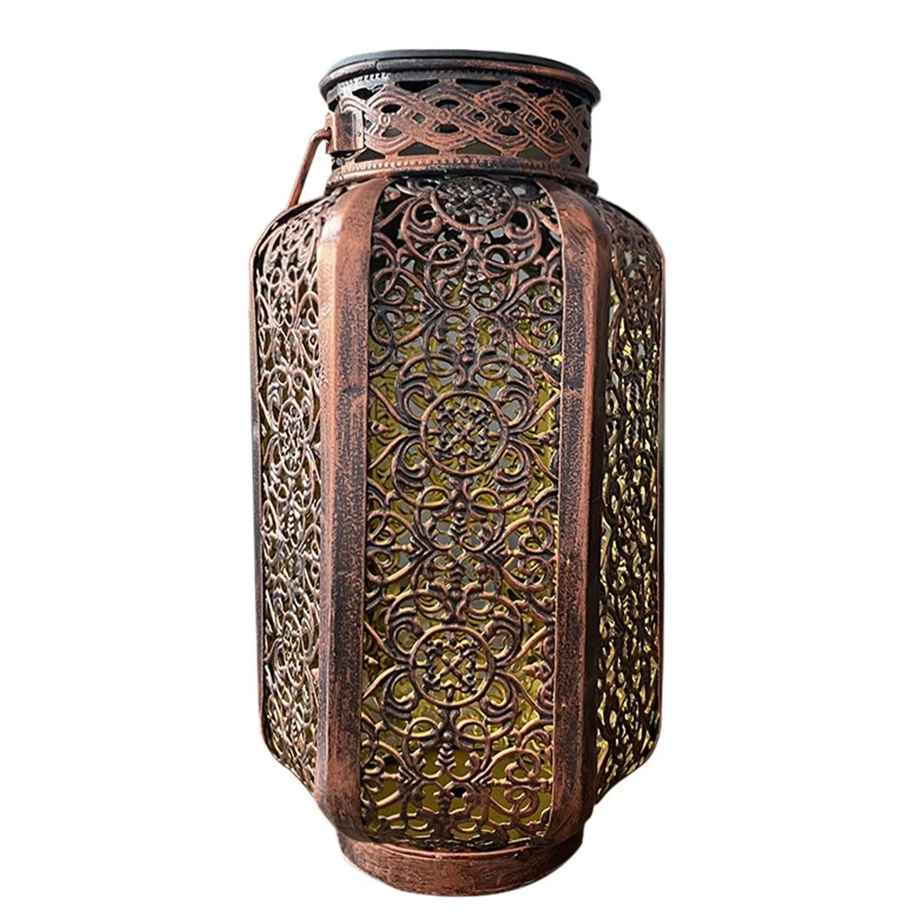 retro solar hanging lantern for outdoor garden decor